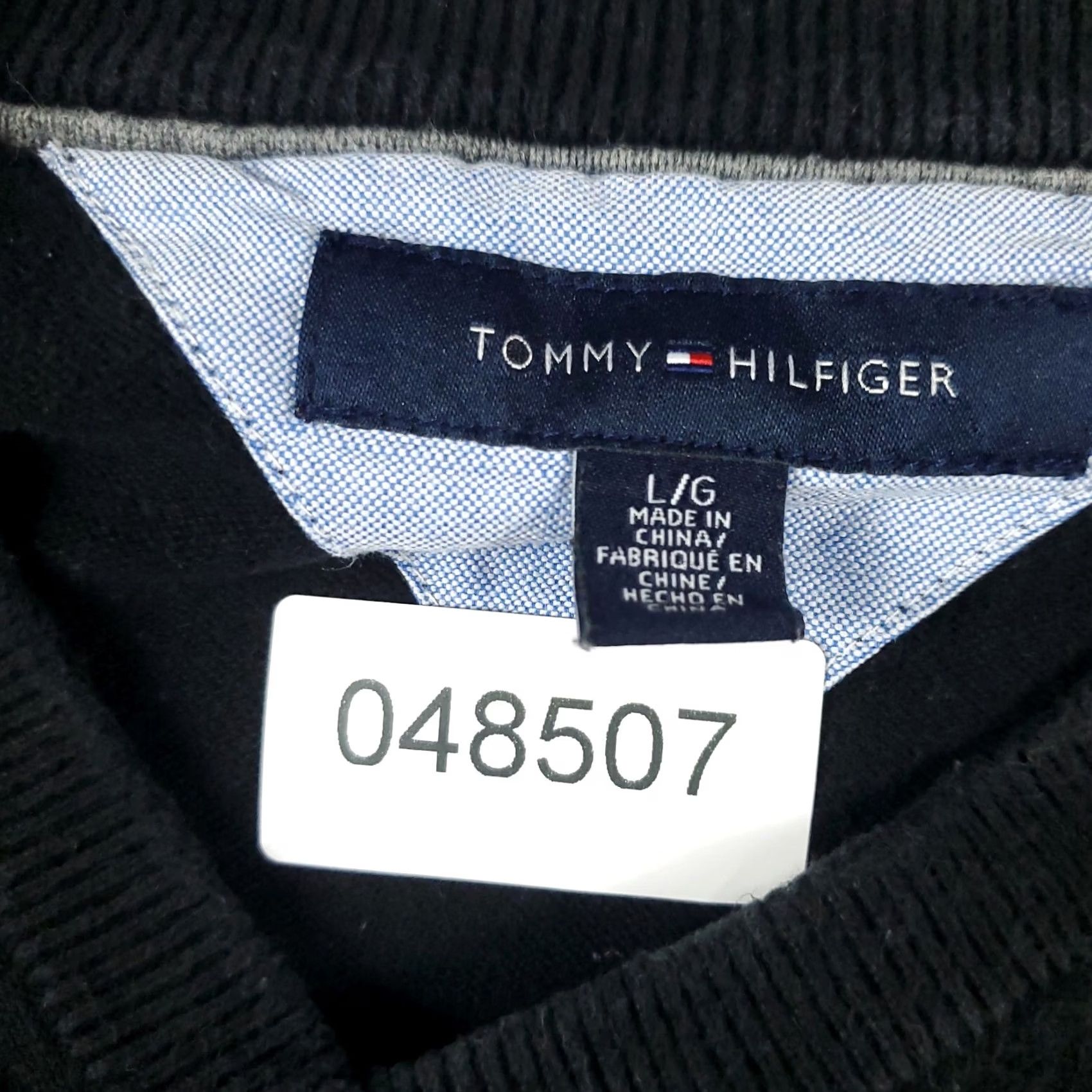 Tommy Hilfiger Tommy Hilfiger Sweater Mens Large Black Pullover Crew Neck Knit Cotton Logo Shirt? Size US L / EU 52-54 / 3 - 8 Thumbnail