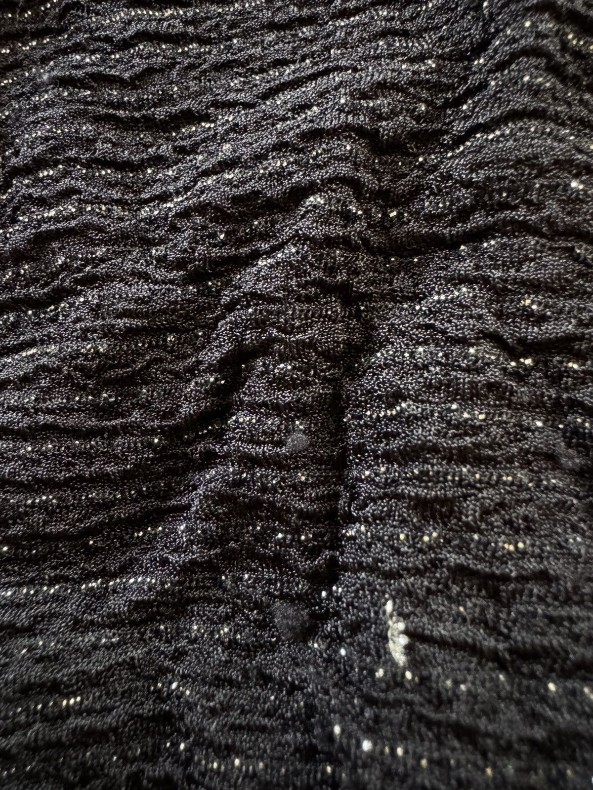Vintage Miss Dorby women’s L black shimmer metallic striped blouse Size L / US 10 / IT 46 - 2 Thumbnail