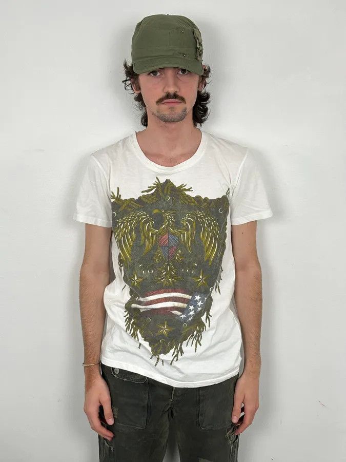 Balmain FW2014 Balmain White Eagle Blazon T-Shirt Size US S / EU 44-46 / 1 - 2 Thumbnail