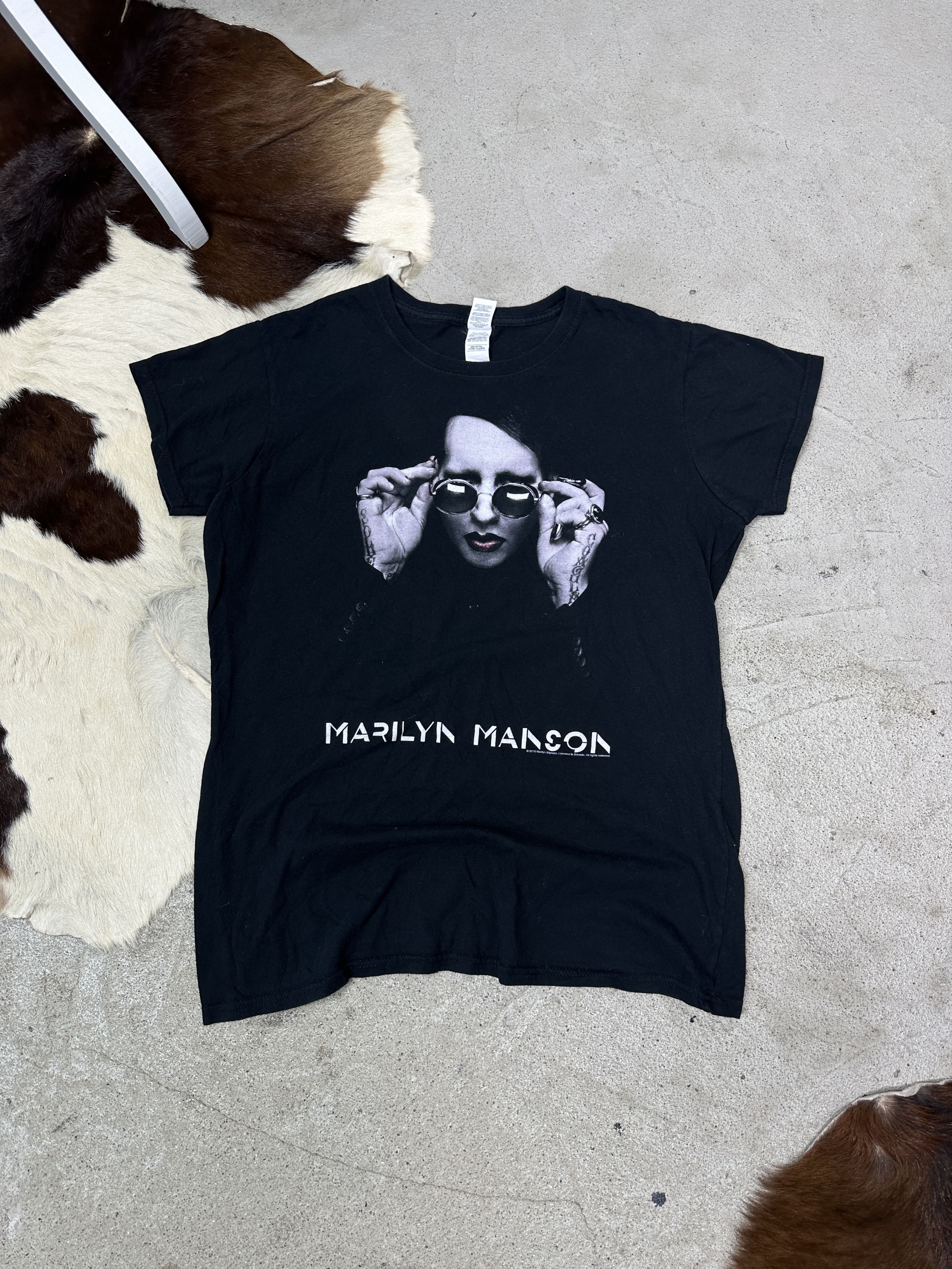 Vintage Vintage Rock Bandtee Marylin Manson Women's T-shirt Y2K Size XL / US 12-14 / IT 48-50 - 2 Thumbnail