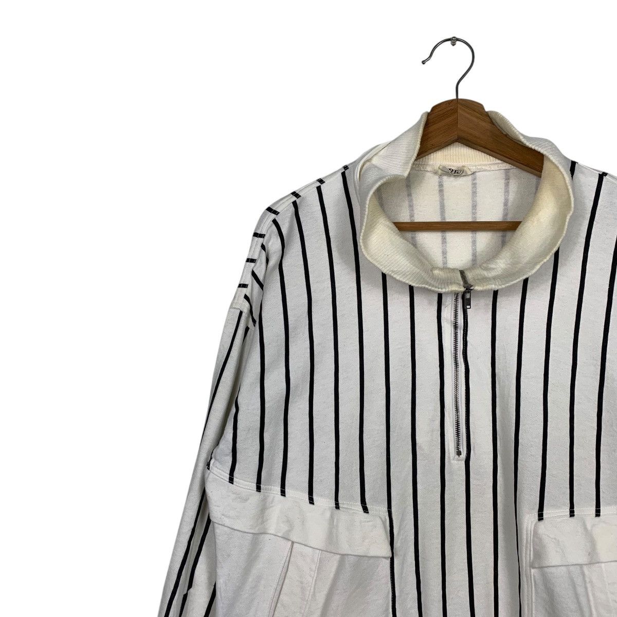Japanese Brand Japanese Brand Black Pia Stripe Half Zipper Sweater Size US M / EU 48-50 / 2 - 6 Thumbnail