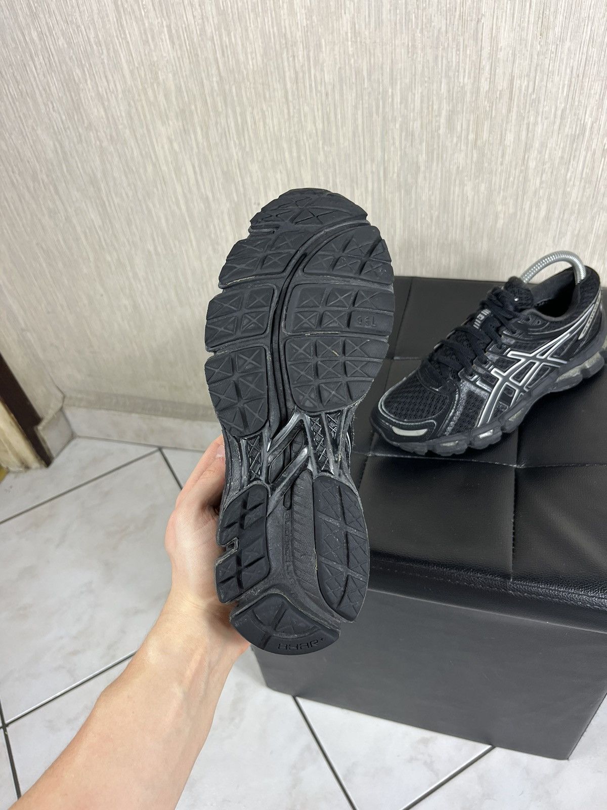 Asics × Vintage Vintage Asics gel-kayano 19 black silver mesh sneakers shoes Size US 7 / EU 40 - 12 Thumbnail