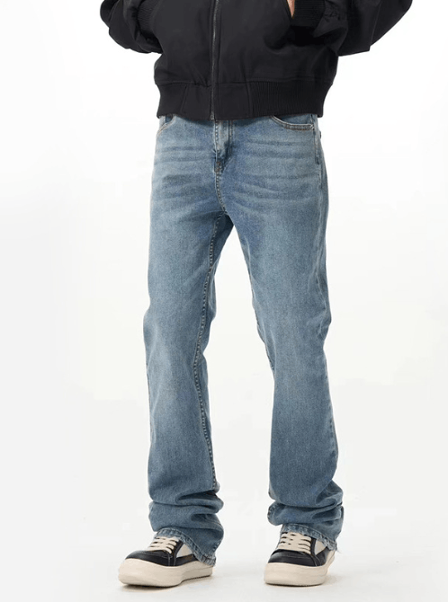 Japanese Brand × Jean Classic distressed washed straight American vintage jeans Size US 32 / EU 48 - 2 Thumbnail