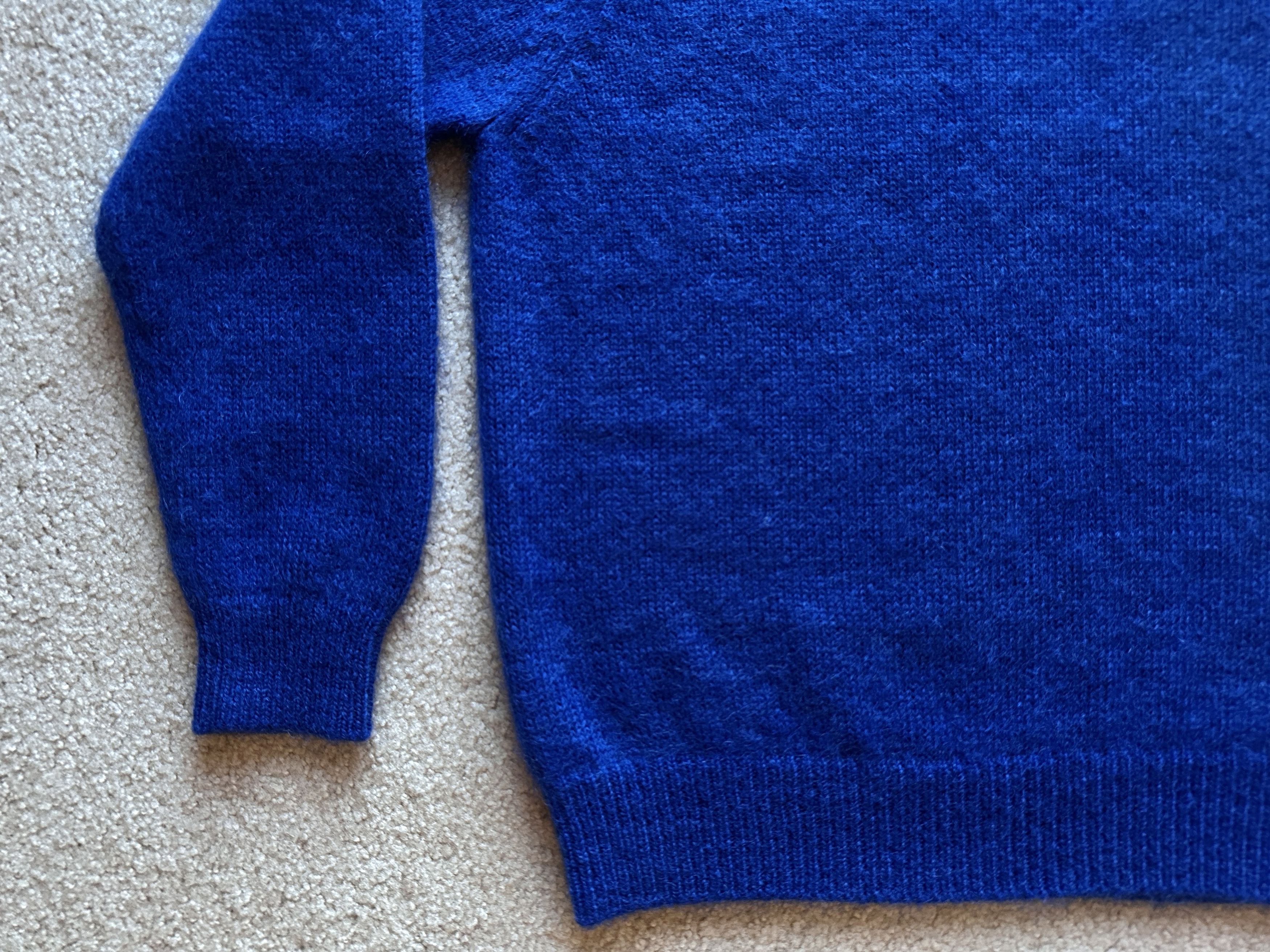 Batoner Batoner Pure 100% Mohair Blue Crewneck Wool Sweater Size US L / EU 52-54 / 3 - 5 Thumbnail