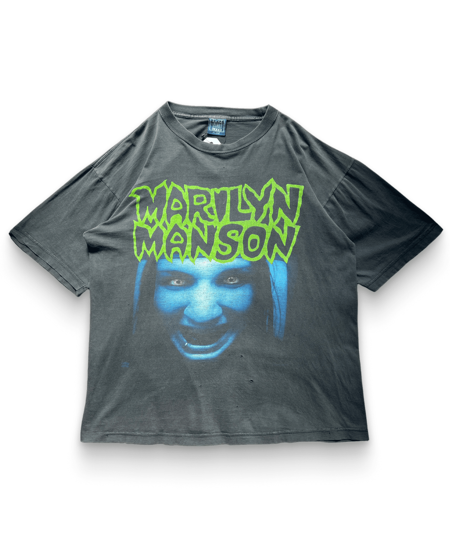Vintage Marilyn Manson 1994 This is Your World T-Shirt Size US XL / EU 56 / 4 - 2 Thumbnail