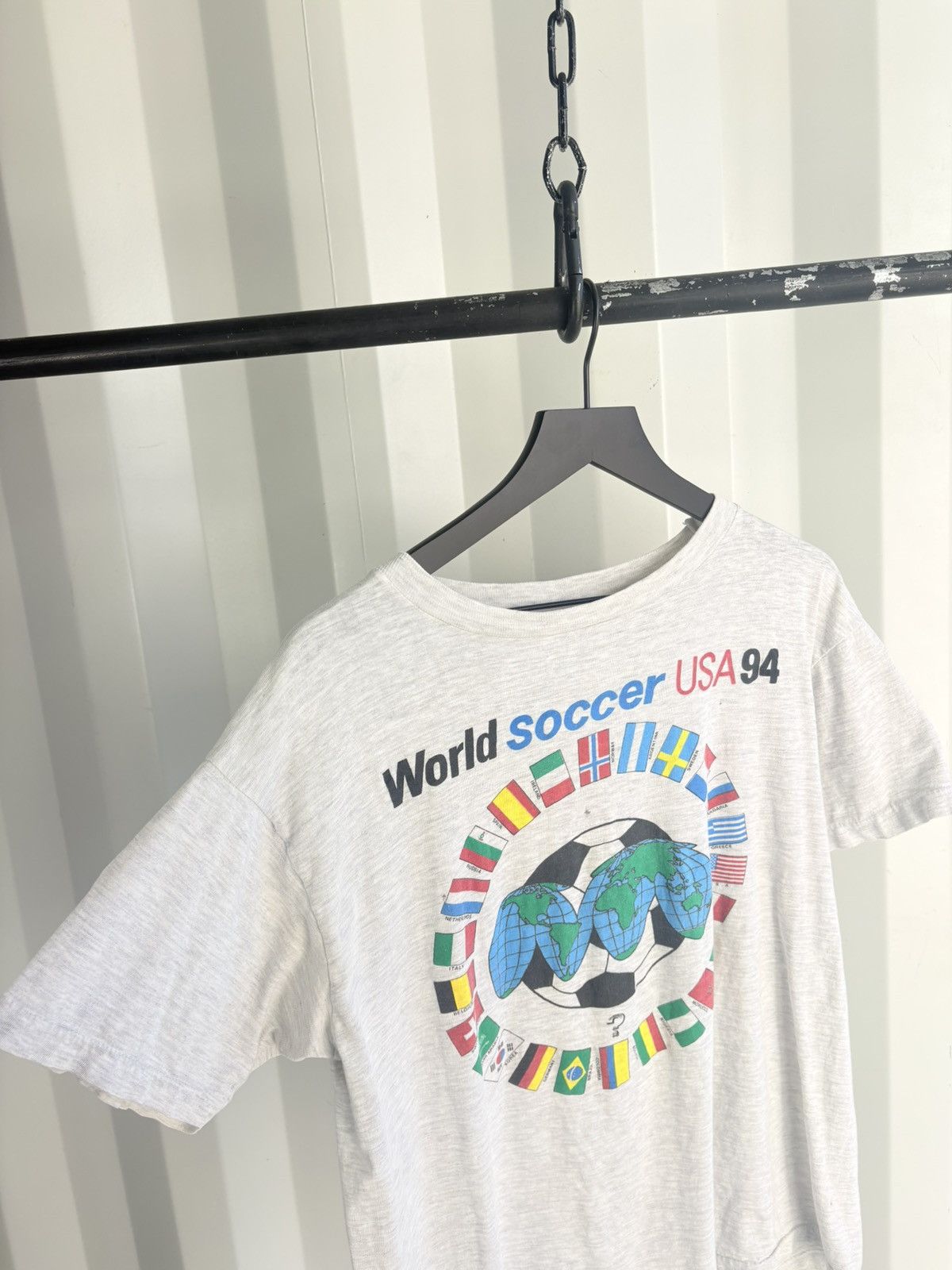 Vintage Vintage World Cup Shirt Faded Distressed GRUNGE Boxy Size US XL / EU 56 / 4 - 5 Thumbnail