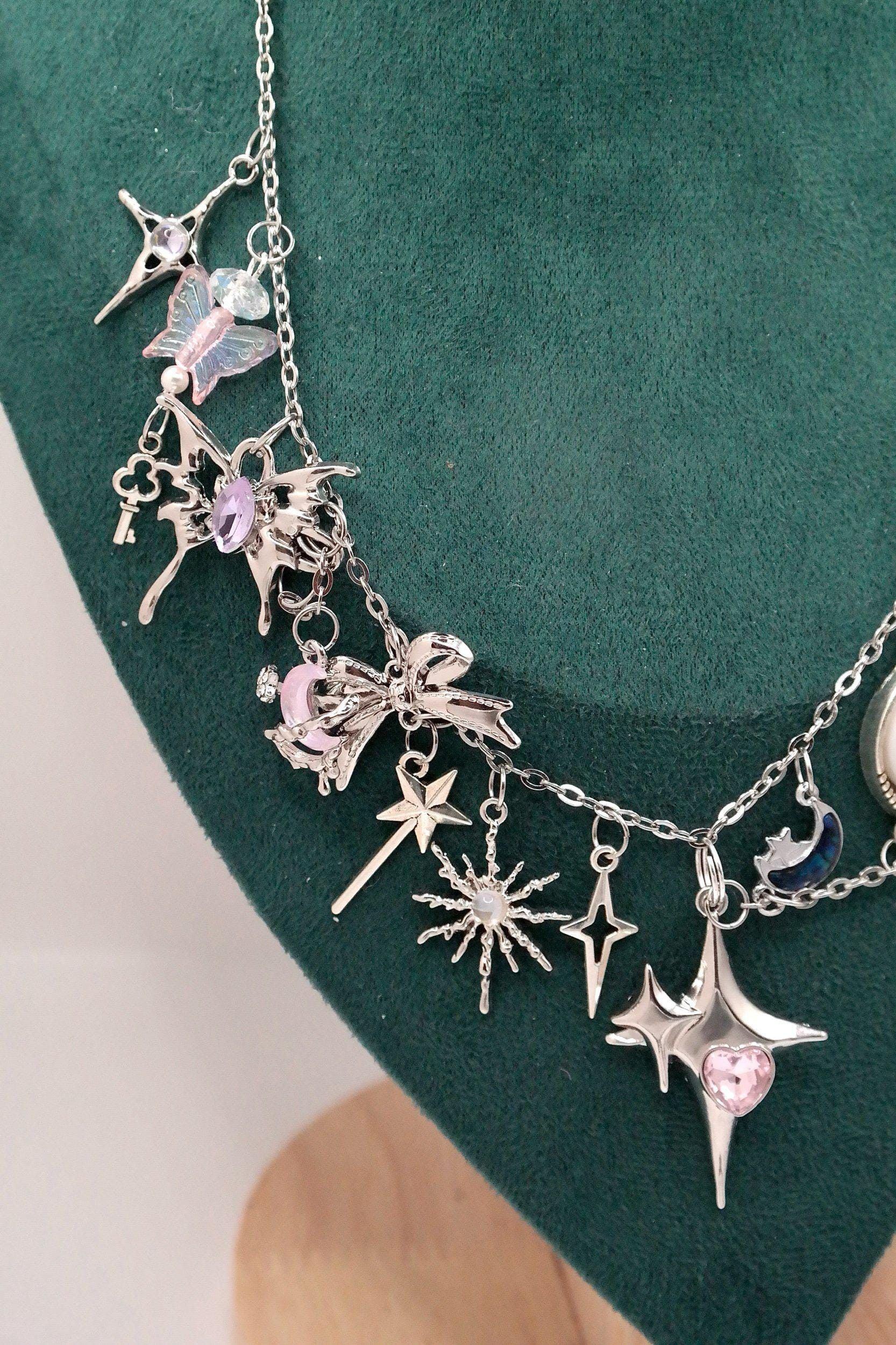 Handmade Silver Stargazer Clutter Necklace Size ONE SIZE - 2 Thumbnail