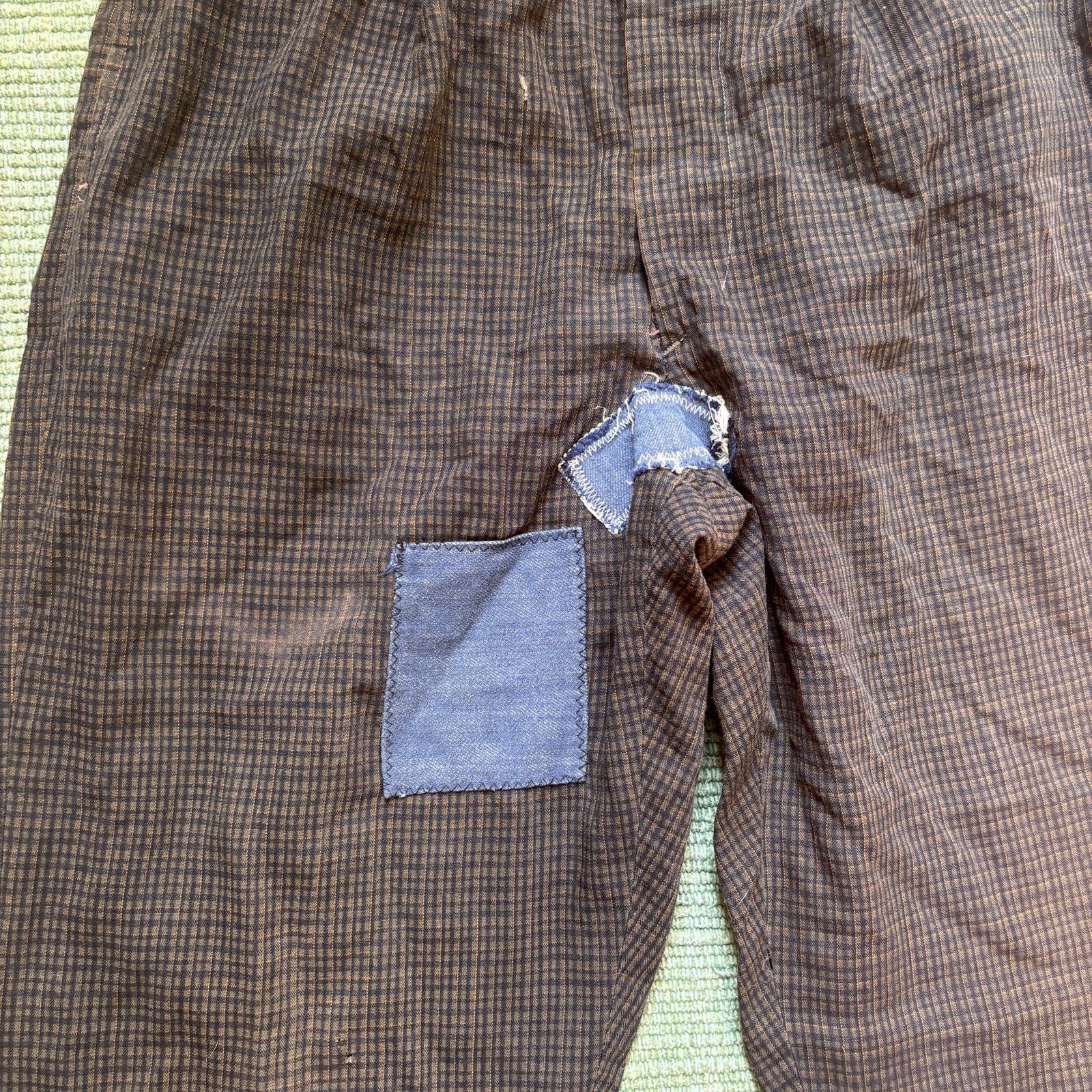 Vintage True vintage 1950s wool gabardine plaid patchwork trousers Size US 32 / EU 48 - 5 Thumbnail
