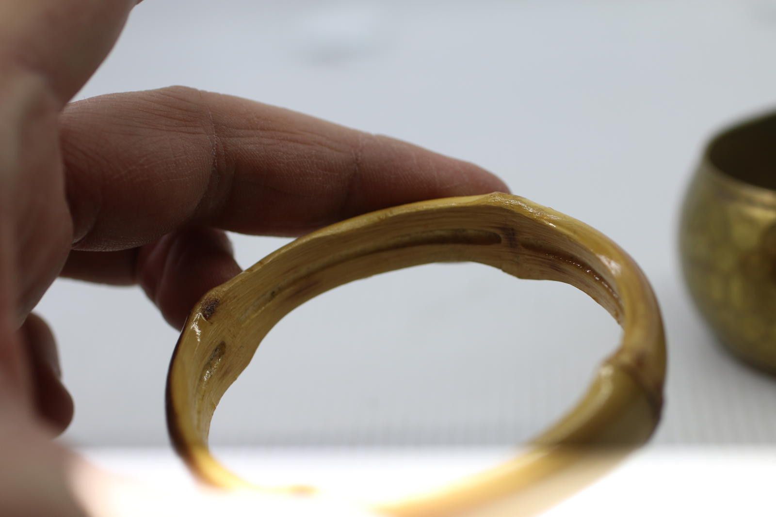 The Unbranded Brand Vintage Faux Bamboo Bangle Bracelet 70s Boho Jewelery Size ONE SIZE - 5 Thumbnail