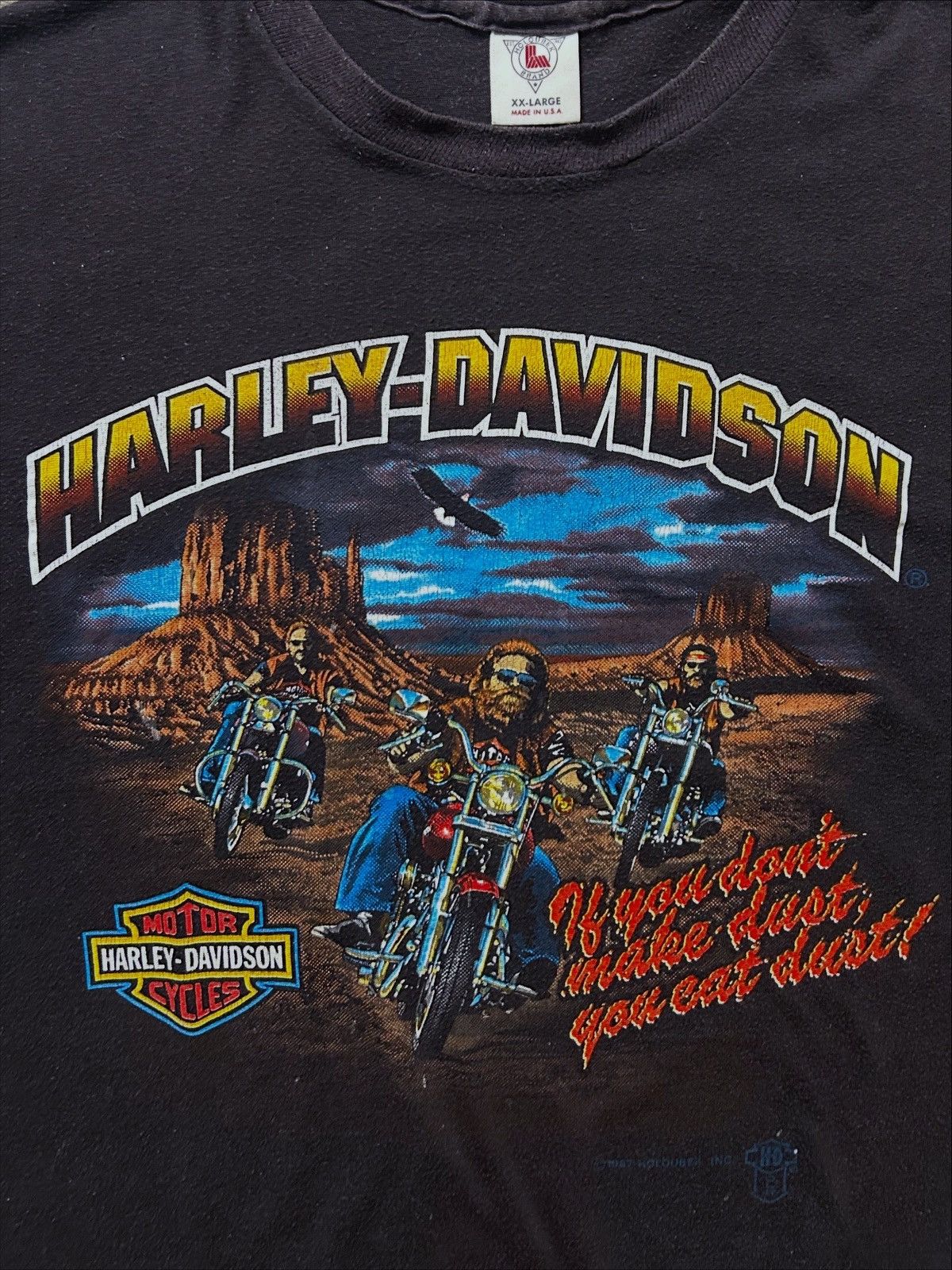 Harley Davidson Harley Davidson 1987 “Eat Dust” shirt Size US XXL / EU 58 / 5 - 2 Thumbnail