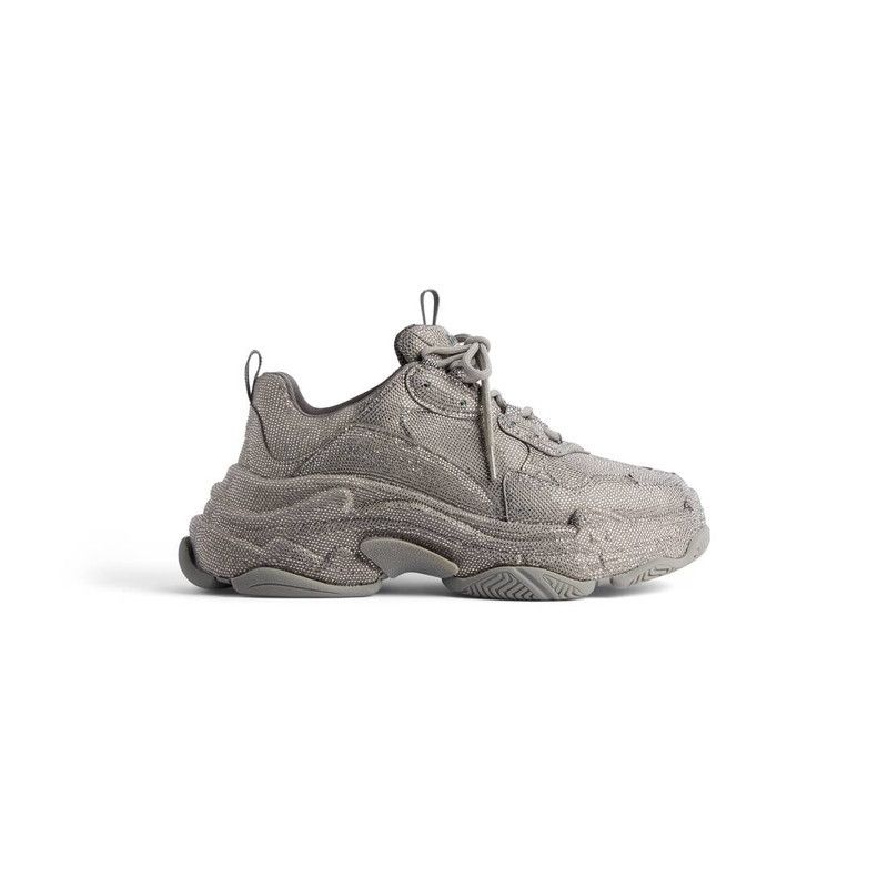 Balenciaga o1w1db10126 Triple S Sneakers With Rhinestones in Dark Grey Size US 10 / EU 43 - 1 Thumbnail