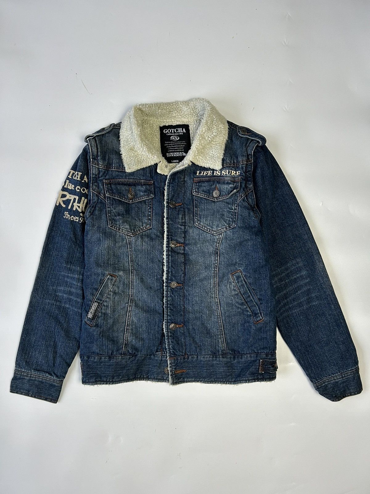 Gotcha GOTCHA DENIM JACKET WITH DETACHABLE SLEEVE Size US L / EU 52-54 / 3 - 2 Thumbnail