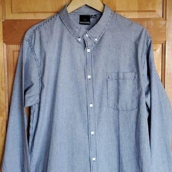Burnside Burnside Blue Casual Button Down Long Sleeve Sz XL Shirt Size US XL / EU 56 / 4 - 2 Thumbnail