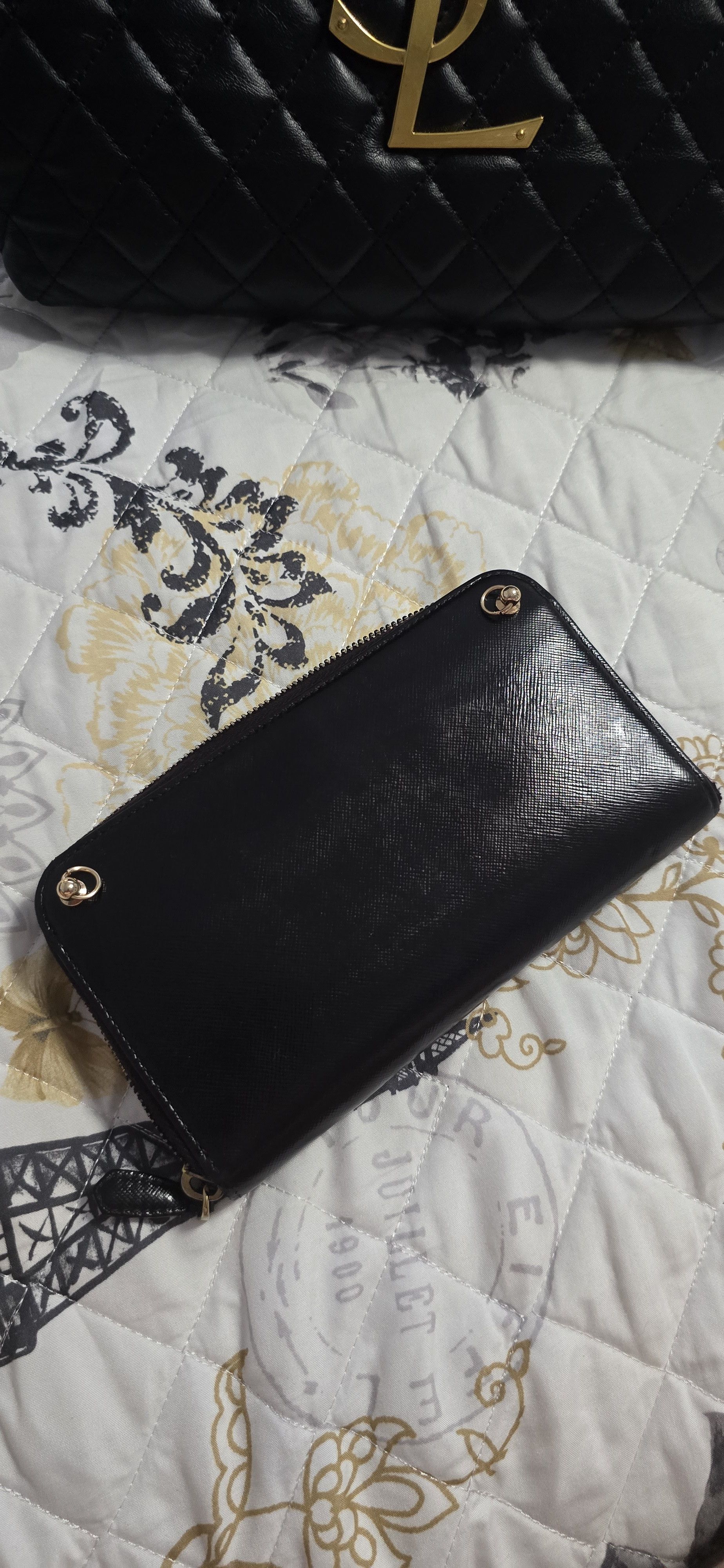 Prada Modified Saffiano Fiocco Zippy Wallet on Chain Size ONE SIZE - 4 Thumbnail