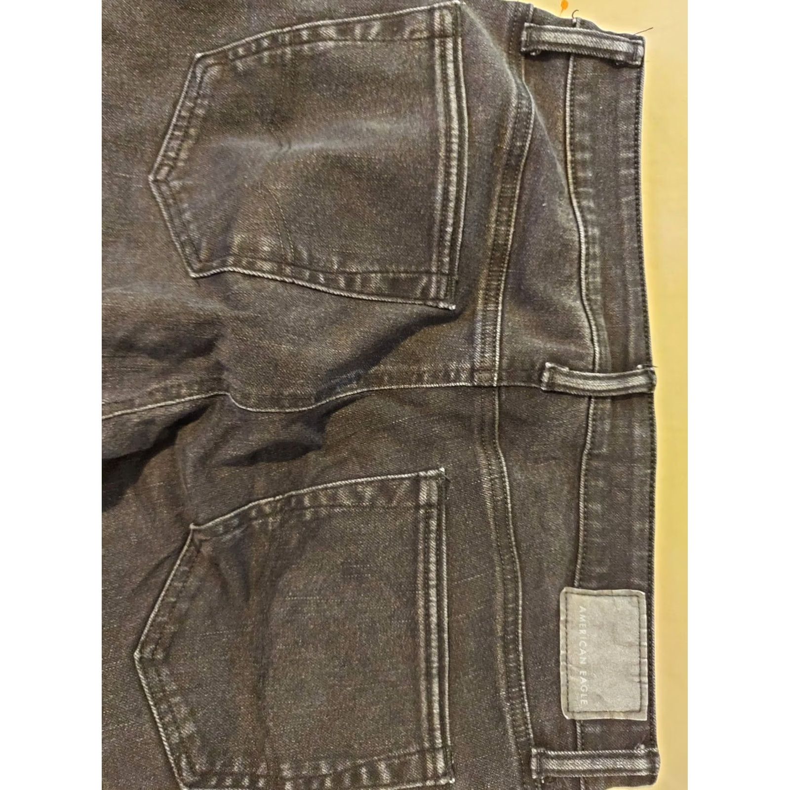 American Eagle Outfitters Mens American Eagle Outfitters Slim Black Denim Jeans 32x30 32x28 Pants Size US 32 / EU 48 - 2 Thumbnail