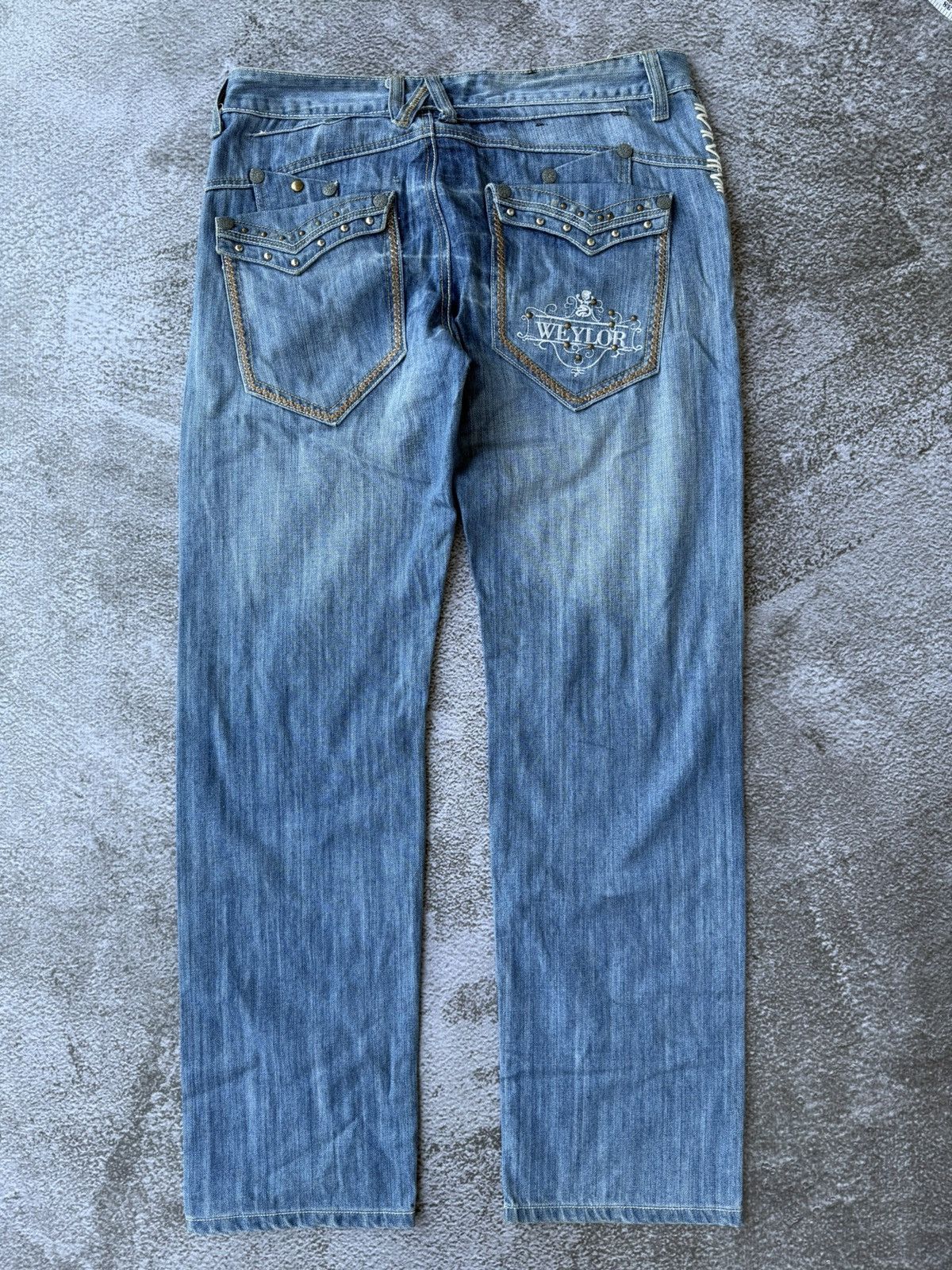 20471120 × Beauty Beast × Japanese Brand H.Boy blue denim jeans studs Ifsixwas kmrii style Size US 36 / EU 52 - 2 Thumbnail