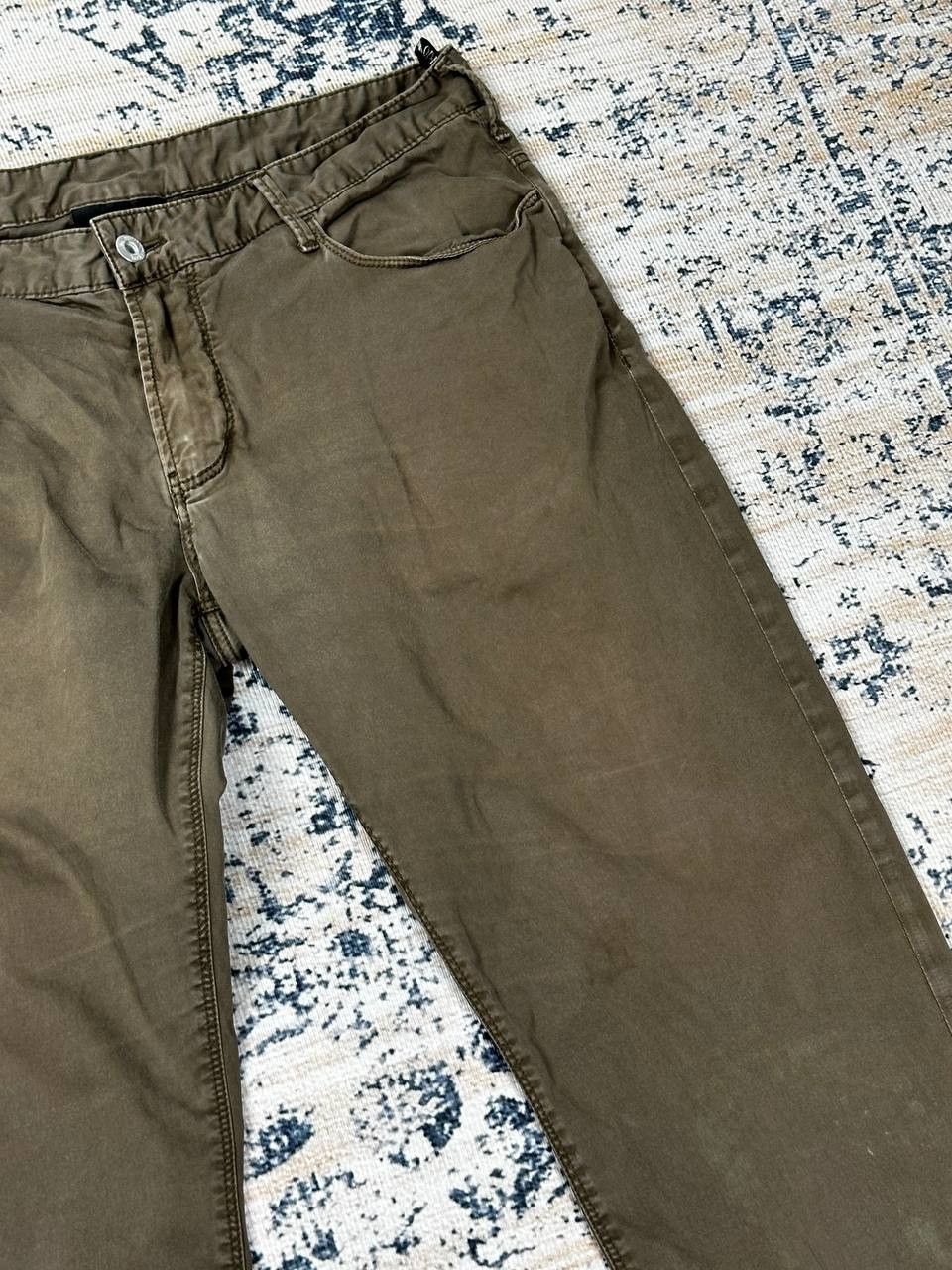 Armani × Emporio Armani Vintage Emporio Armani Low Rise Olive Distressed Pants Size US 34 / EU 50 - 5 Thumbnail