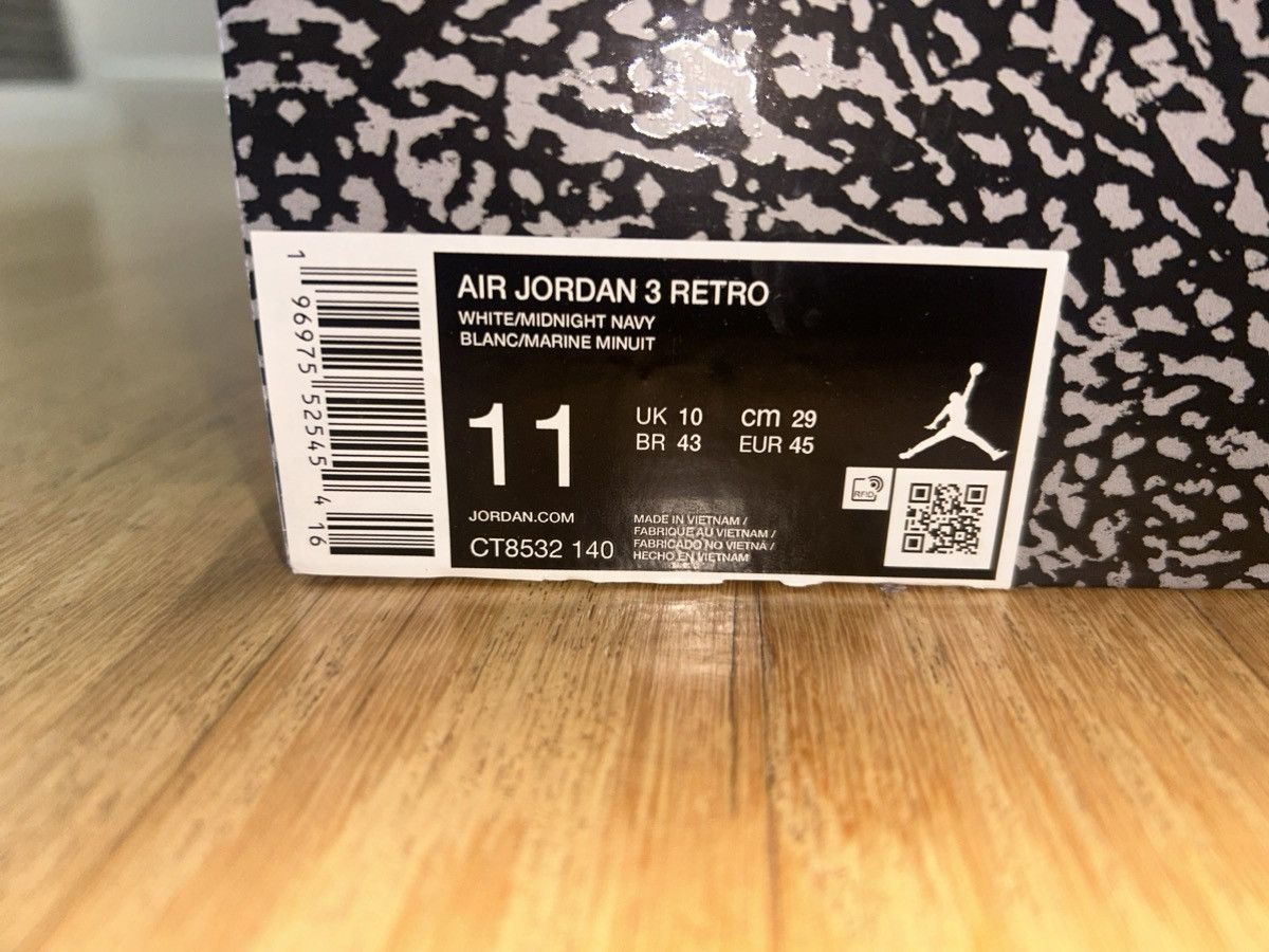 Jordan Brand × Nike Jordan 3 Midnight Navy Size 11 Size US 11 / EU 44 - 10 Thumbnail