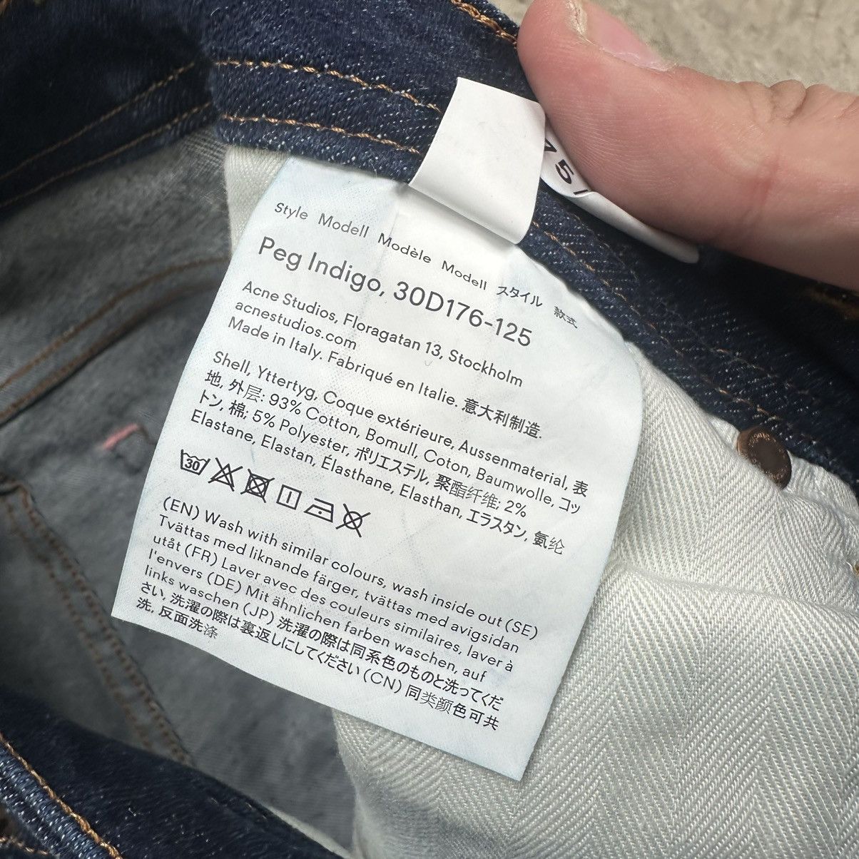 Acne Studios Acne Studios Bla Konst North Indigo Men Jeans Size US 30 / EU 46 - 8 Thumbnail