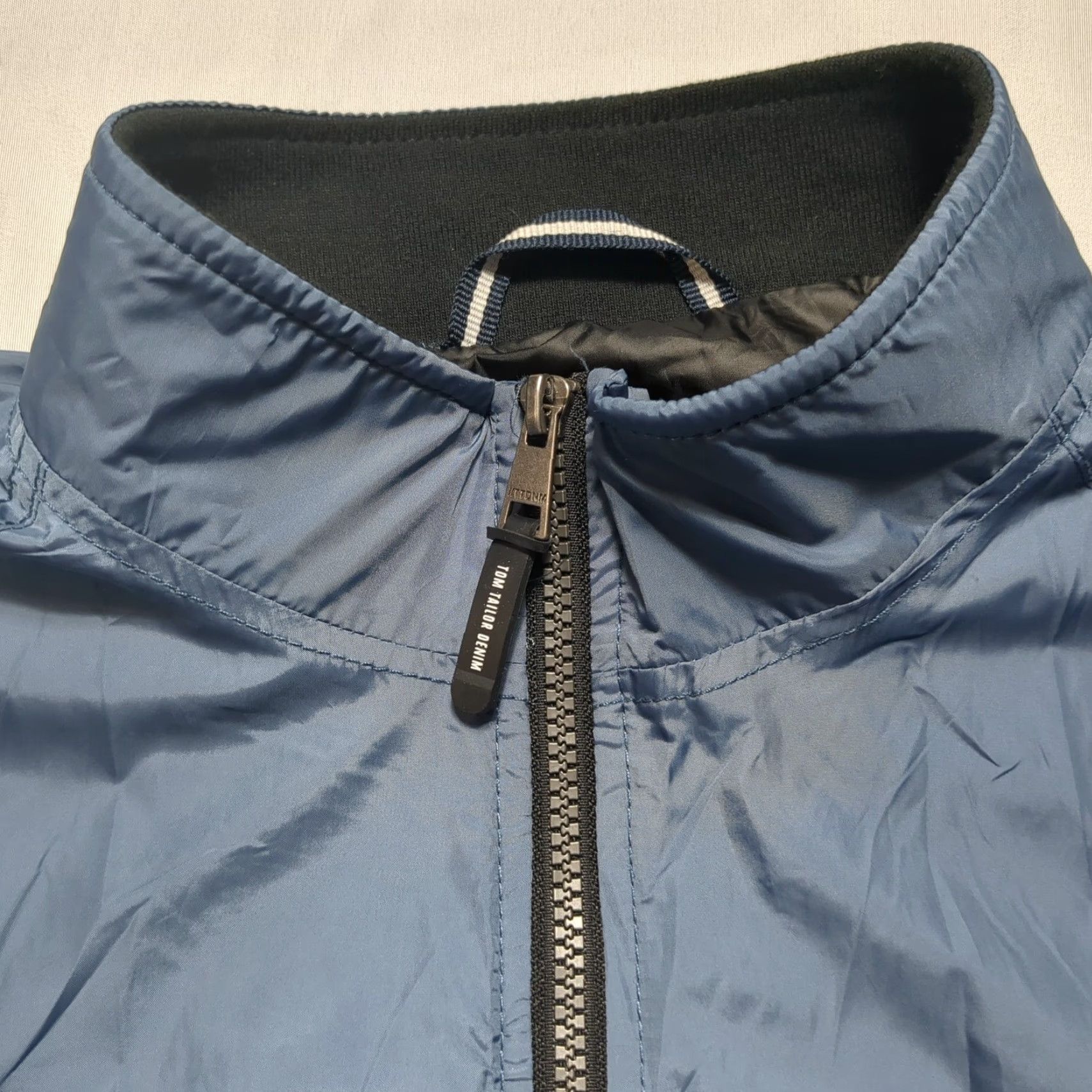 Tom Tailor Tom Tailor Denim Mens Blue Lightweight Bomber Jacket Windbreaker Small EUC Size US S / EU 44-46 / 1 - 2 Thumbnail