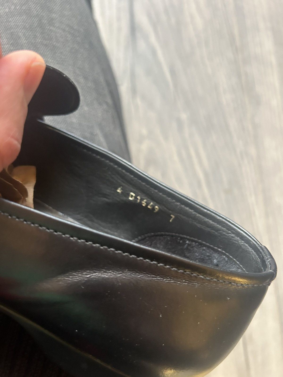 Prada Prada Black Leather Loafers with Logo Plate Size US 7 / EU 40 - 6 Thumbnail