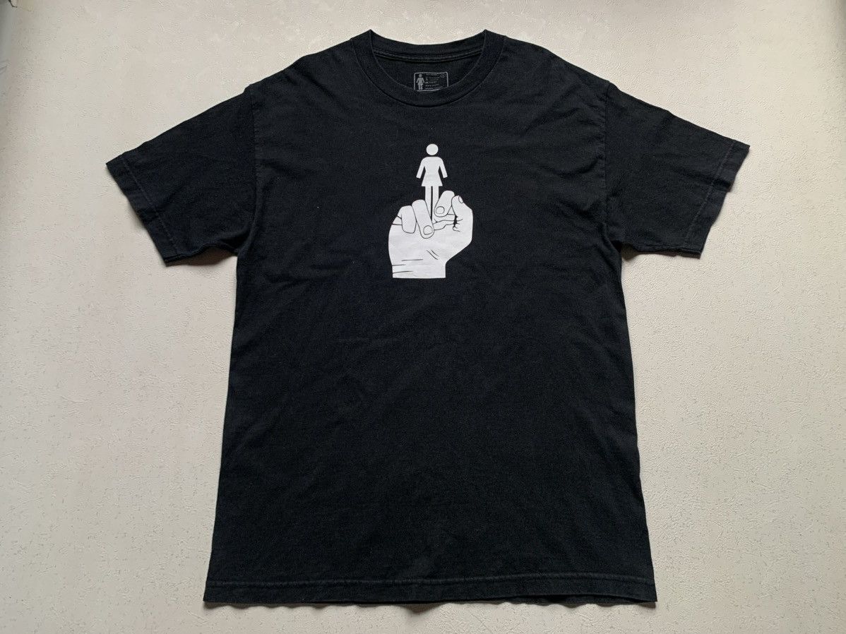 Girl Skateboards × Hook-Ups Y2K Vintage Girl Skateboarding 00s Middle finger Size US L / EU 52-54 / 3 - 1 Thumbnail
