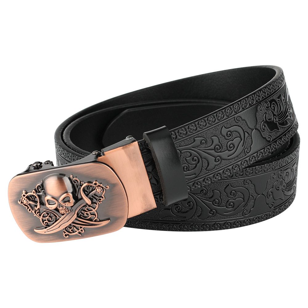 Designer Skull Crazy Vintage Belt Riveted Belts Menswear Accessories Size ONE SIZE - 6 Thumbnail