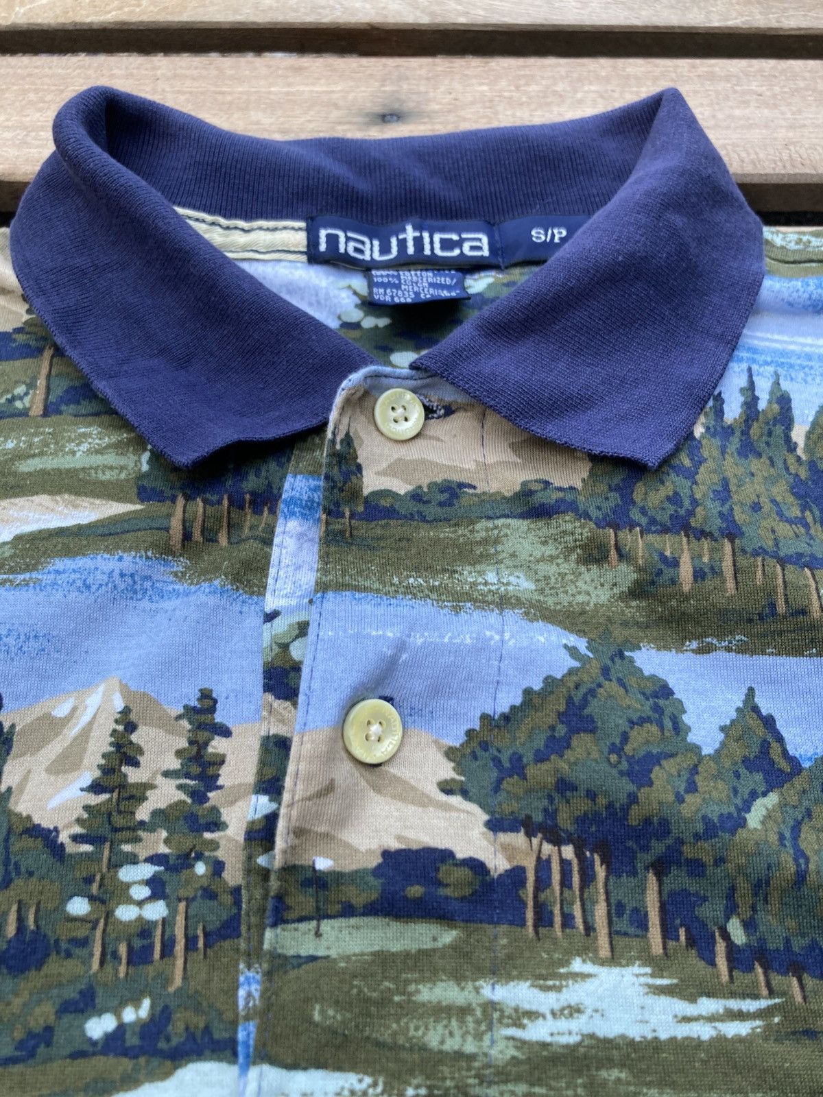Nautica Vintage y2k All Over Print Nautica Golf Polo Shirt Size US S / EU 44-46 / 1 - 5 Thumbnail