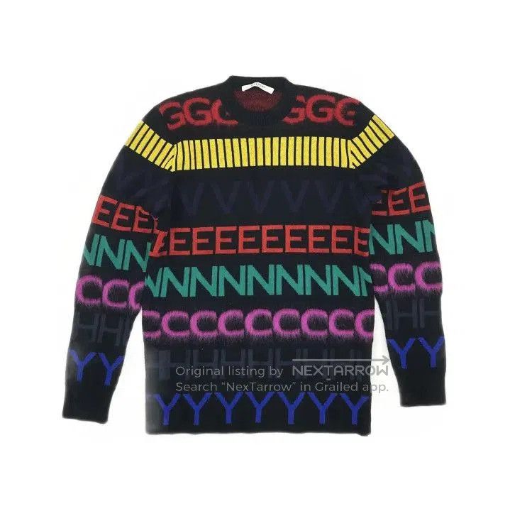 Givenchy Givenchy Letter Logo Print Long Sleeve Knit Sweater. Size US M / EU 48-50 / 2 - 2 Thumbnail