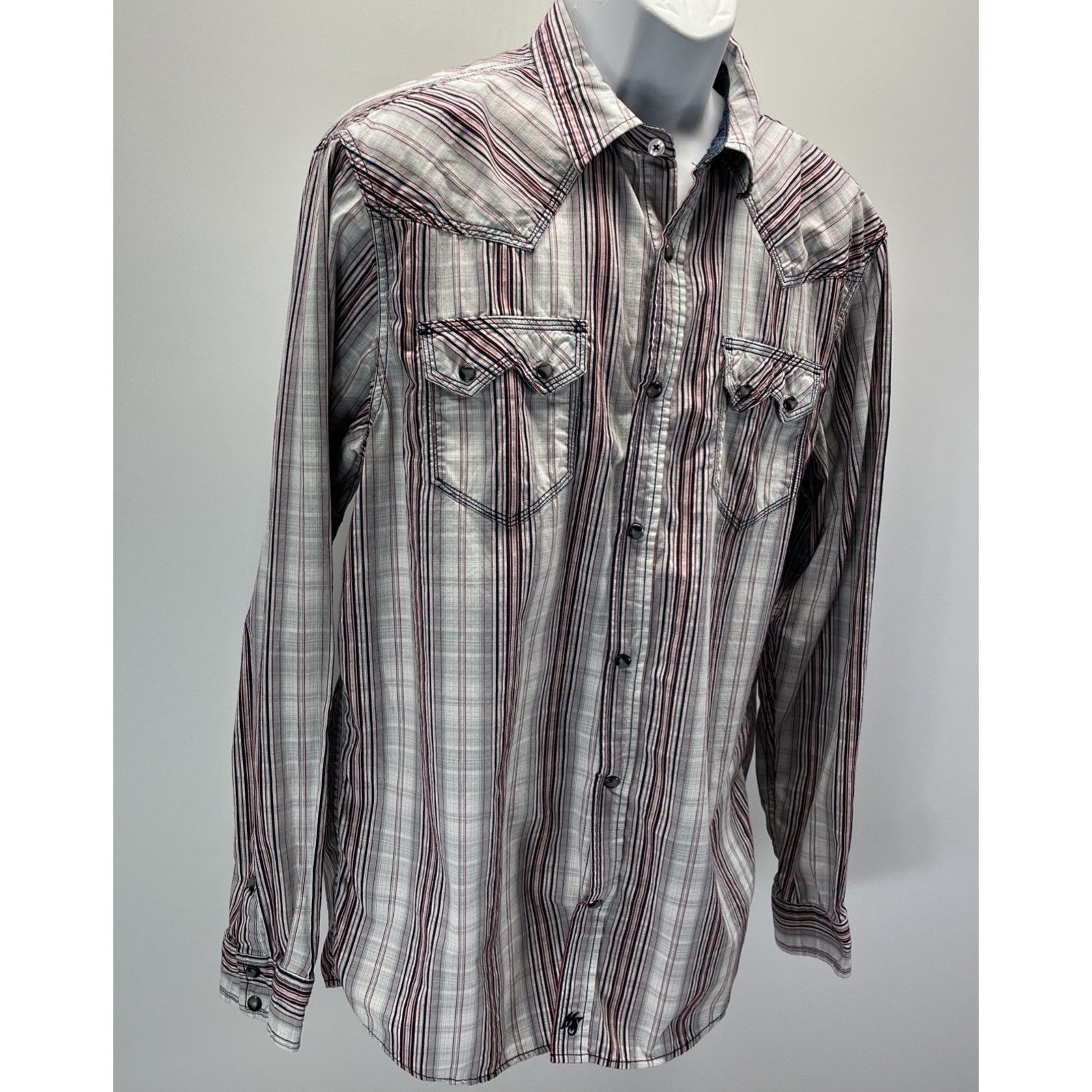 Other Moonshine Spirit by Brad Paisley Men's L Shirt Gray Plaid Size US L / EU 52-54 / 3 - 3 Thumbnail