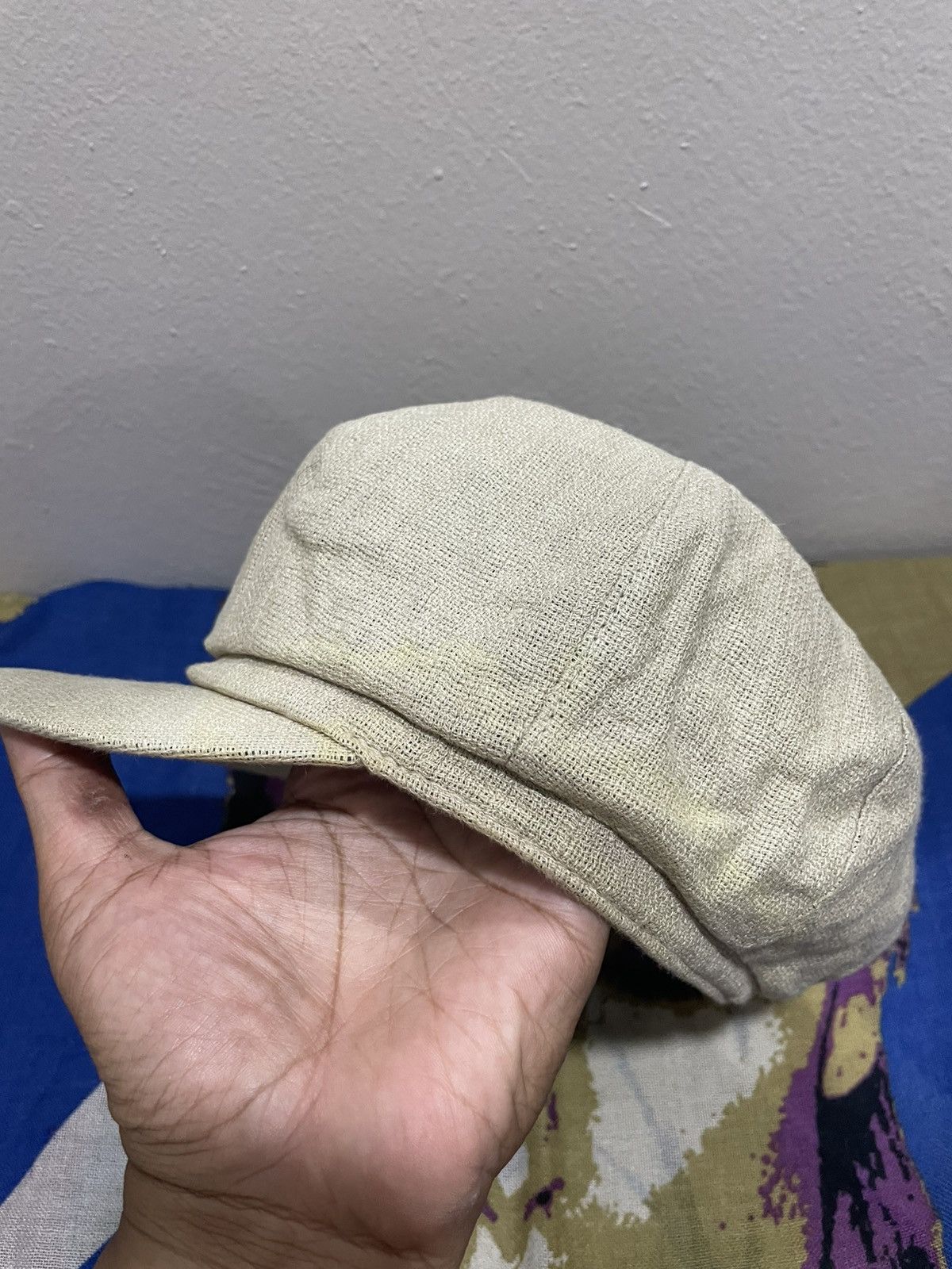 CA4LA CA4LA Japanese brand Plaid Baker Boy Cap Linen Newsboy Hat Size ONE SIZE - 3 Thumbnail