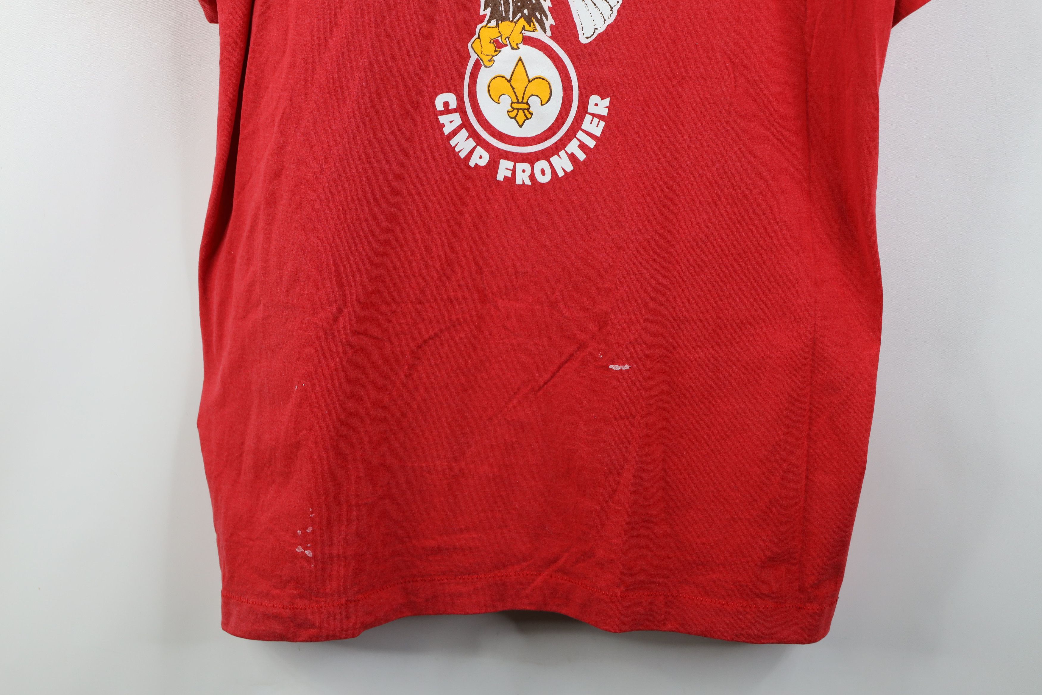 Vintage Vintage 80s 90s Boy Scouts of America Camp Frontier T-Shirt Size US XXL / EU 58 / 5 - 3 Thumbnail