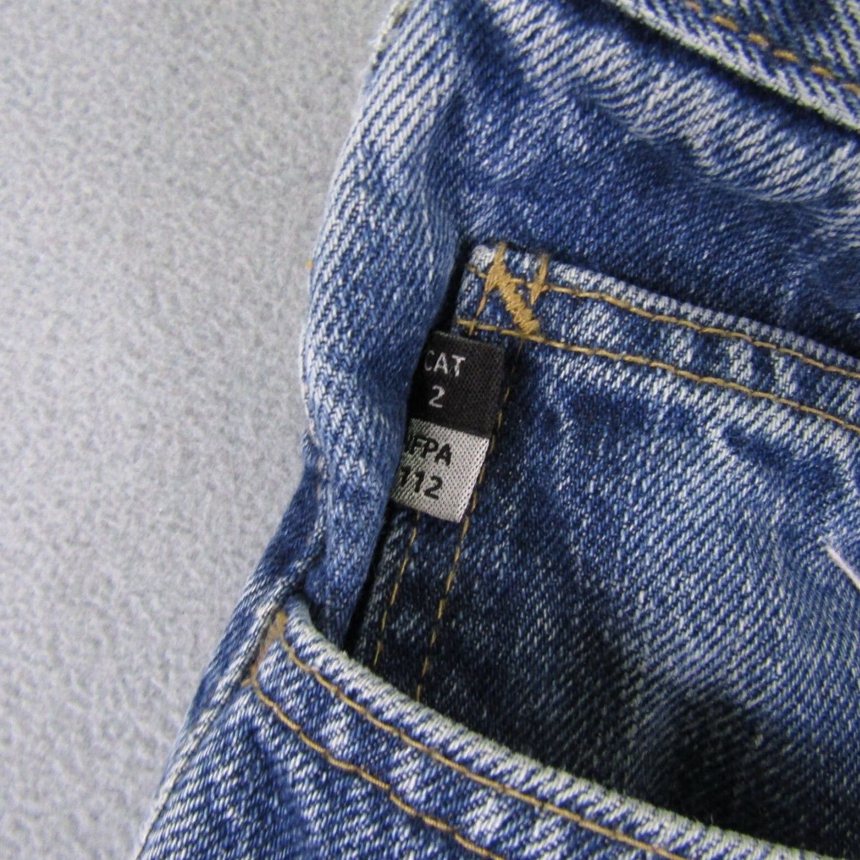 Carhartt Carhartt FR Jeans Mens 36x30 Denim Blue Flame-Resistant Work Jeans Distressed Pockets Regular Zip Button Mens Size US 34 / EU 50 - 7 Thumbnail
