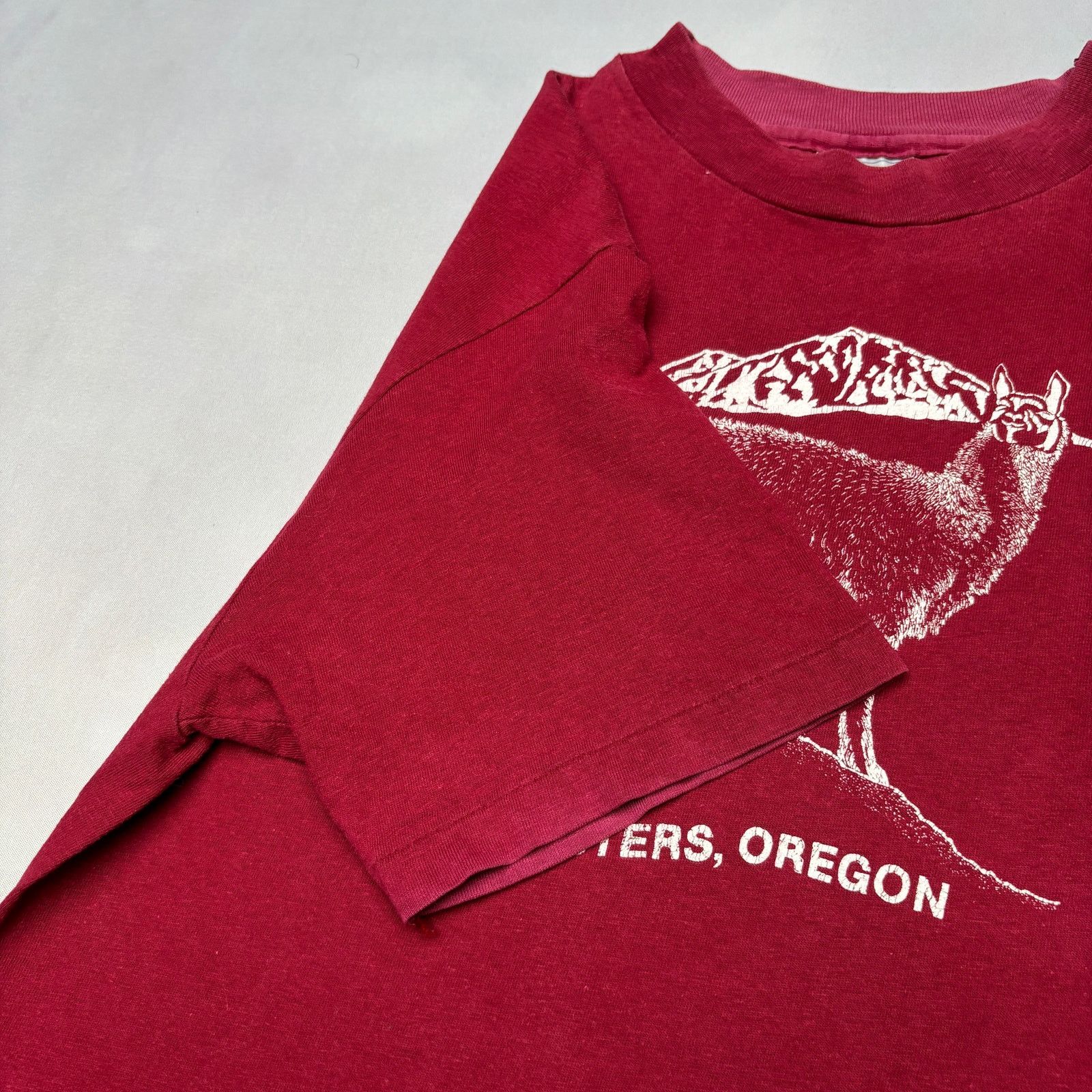 Hanes × Vintage Vintage 80s Sisters Oregon Llama Single Stitch Shirt Large Size US L / EU 52-54 / 3 - 4 Thumbnail
