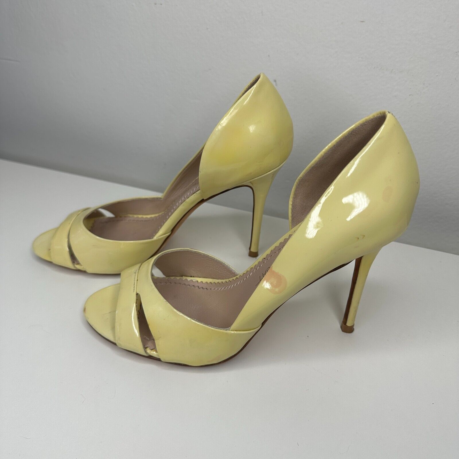 CAZABAT Jean-Michel Cazabat Yellow Olina DOrsay Stiletto Heel 38 7.5 Size US 7.5 / IT 37.5 - 6 Thumbnail