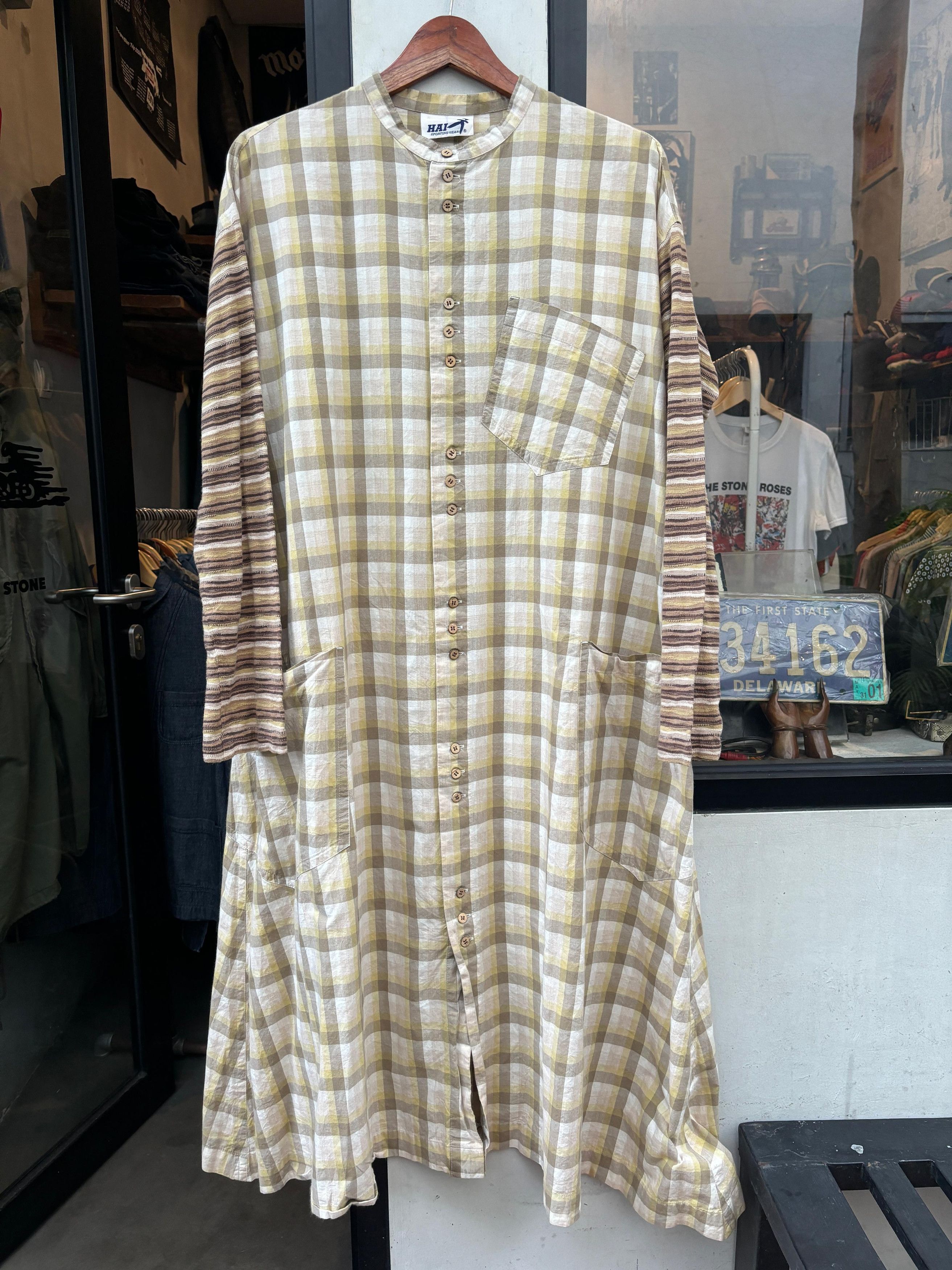 Hai Sporting Gear × Issey Miyake × Vintage Hai Sporting Gear Issey Miyake tunic blouse plaid check Size M / US 6-8 / IT 42-44 - 2 Thumbnail