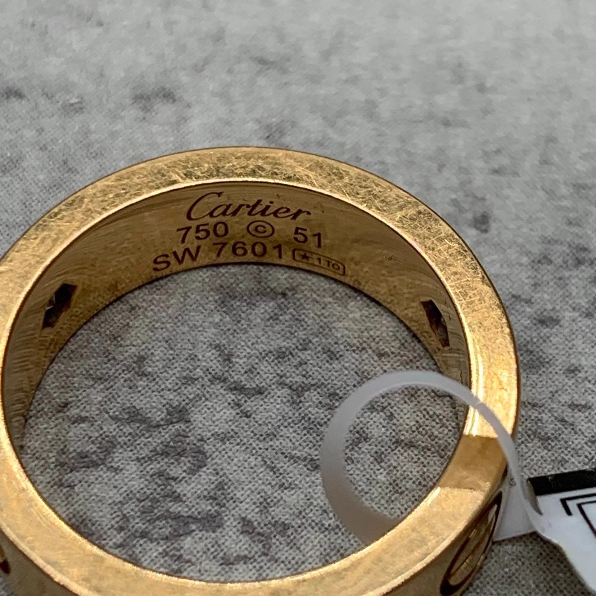 Cartier Cartier 18k Gold 3 Diamond Wide Ring Size 51 95 New Size ONE SIZE - 6 Thumbnail