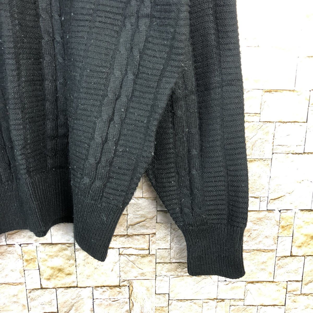 Homespun Knitwear × Japanese Brand × Vintage Japanese Brand Black cable Knitwear #A1082 Size US M / EU 48-50 / 2 - 8 Thumbnail