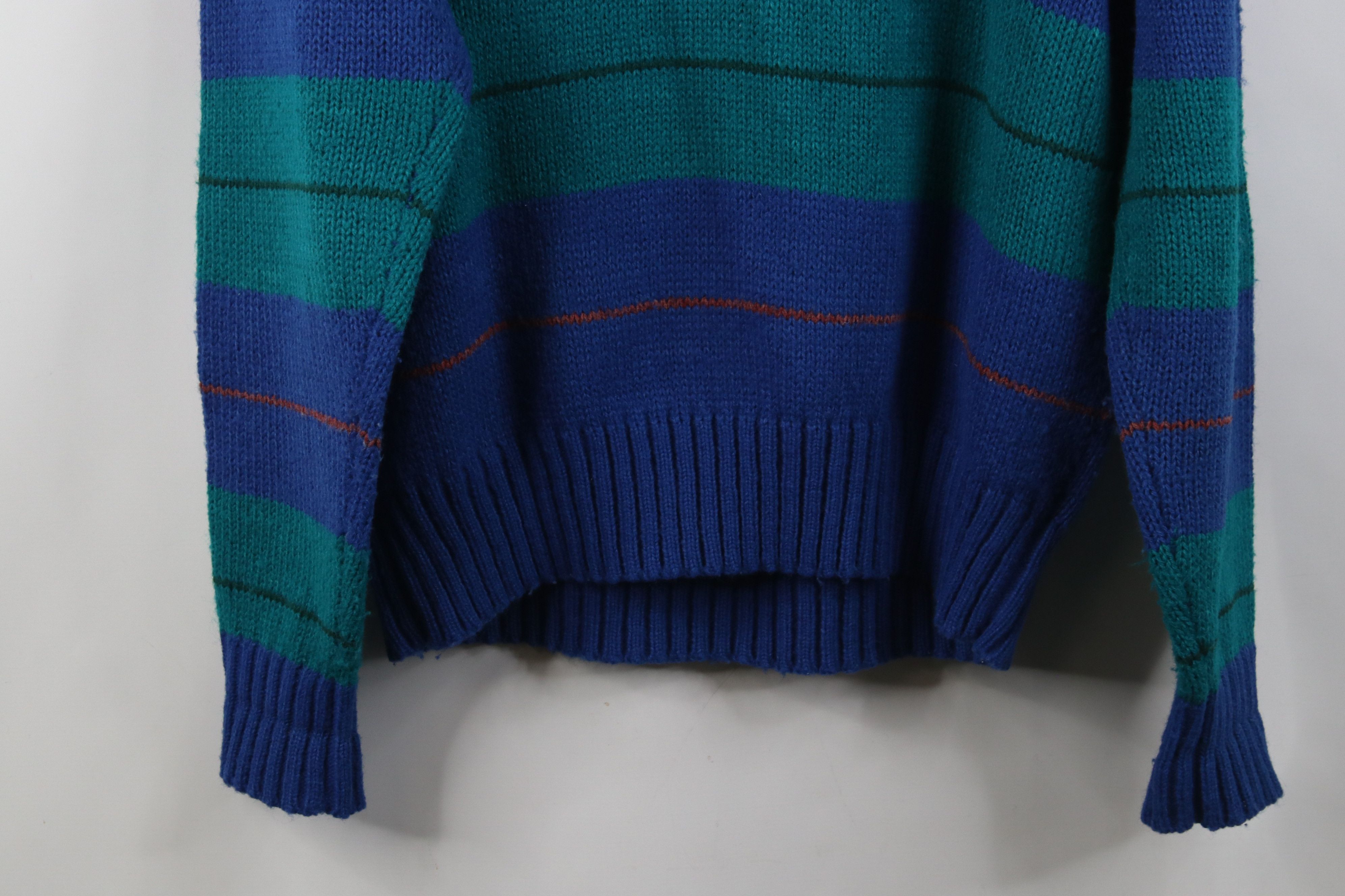 Vintage Vintage 70s Streetwear Ribbed Knit Crewneck Sweater Size US L / EU 52-54 / 3 - 9 Thumbnail