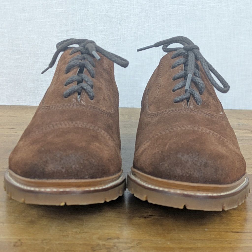 Frye Men's EUC FRYE Lug Sole Suede Captoe Oxford Shoes 10.5D Size US 10.5 / EU 43-44 - 8 Thumbnail