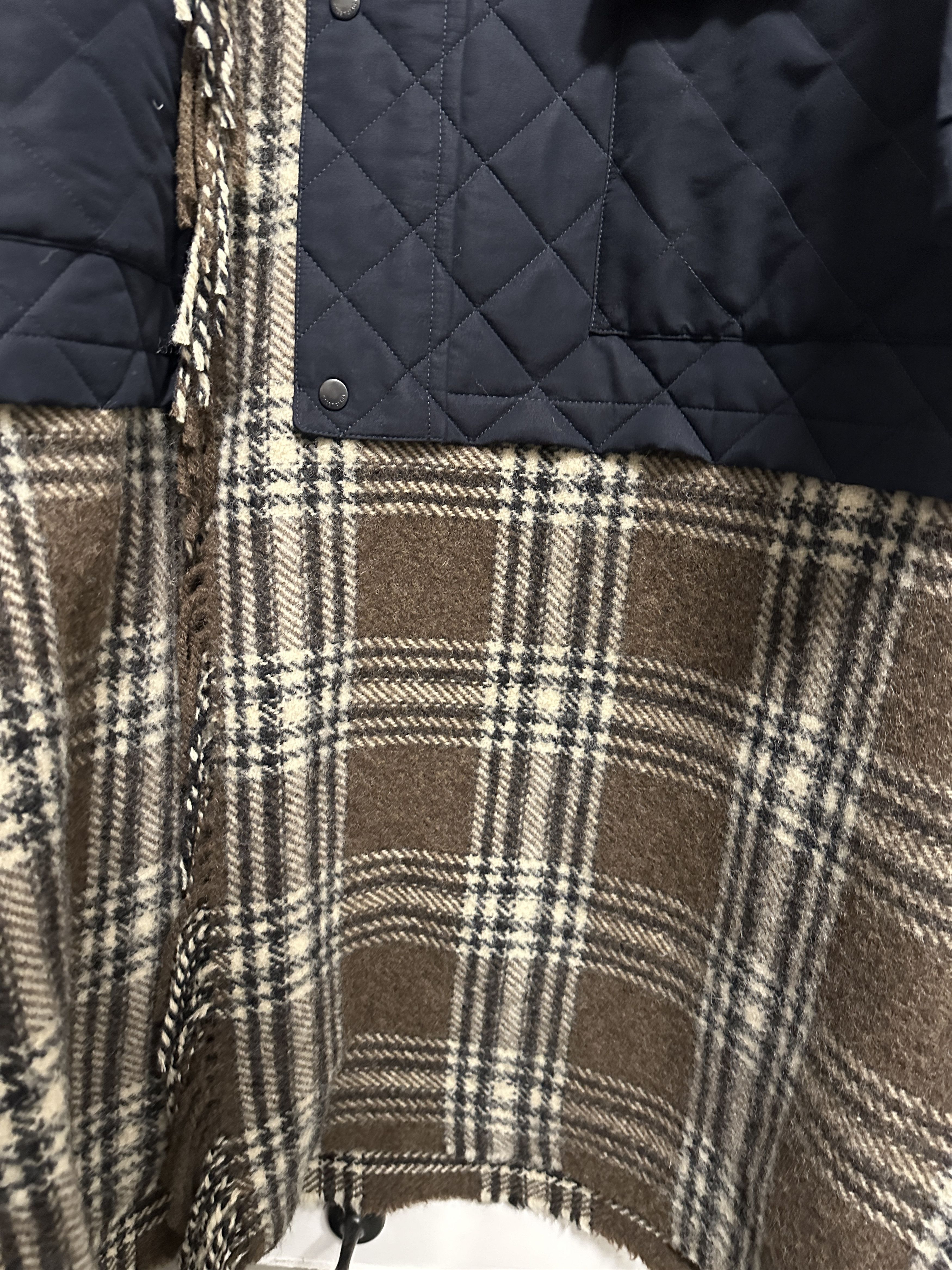 Balenciaga SP24 Layered quilted and check parka Size US S / EU 44-46 / 1 - 6 Thumbnail