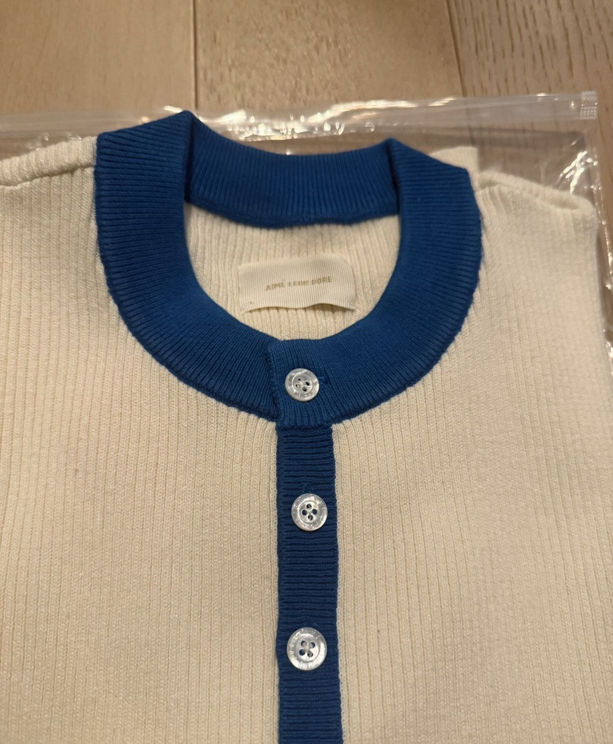 Aime Leon Dore ALD Aime Sport Knit Henley White Large Size US L / EU 52-54 / 3 - 6 Thumbnail