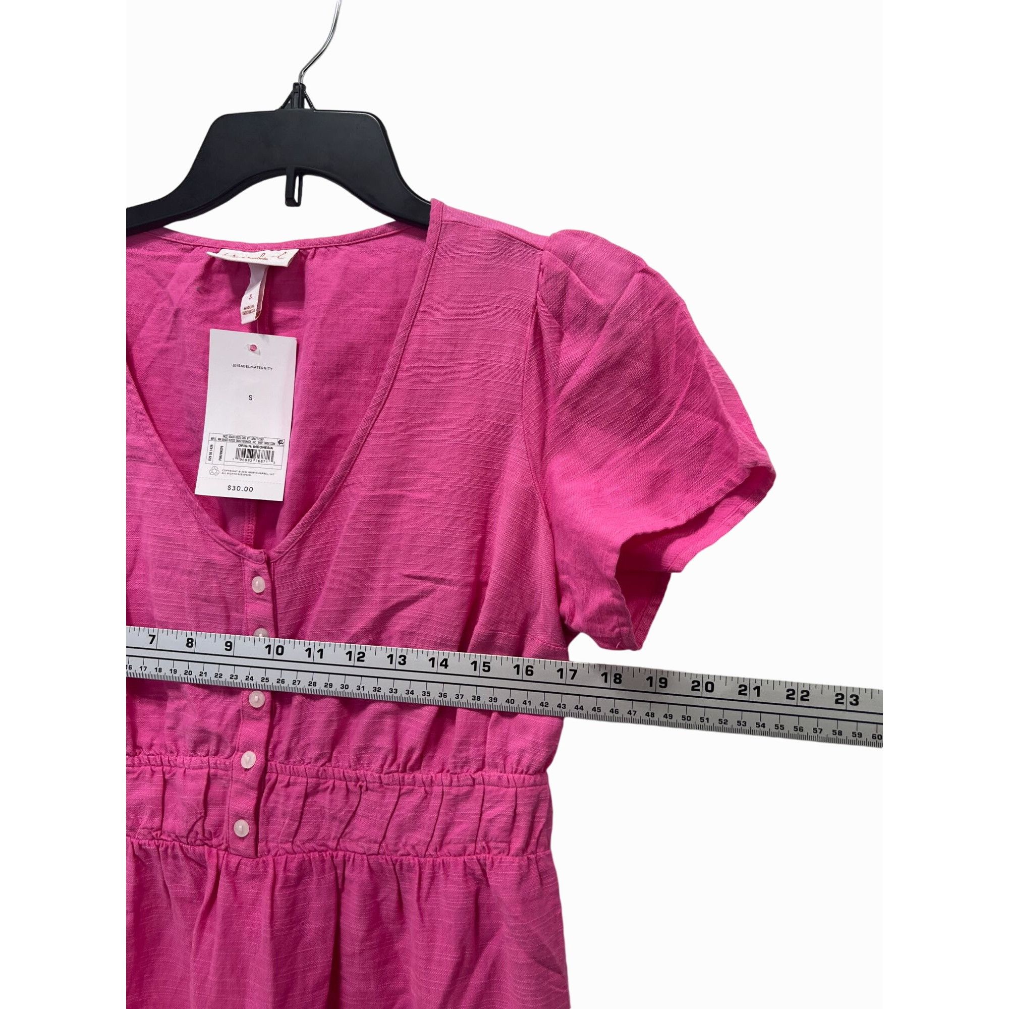 Other Isabel Maternity - Short Sleeve Woven Mini Maternity Dress - Size S / US 4 / IT 40 - 4 Thumbnail