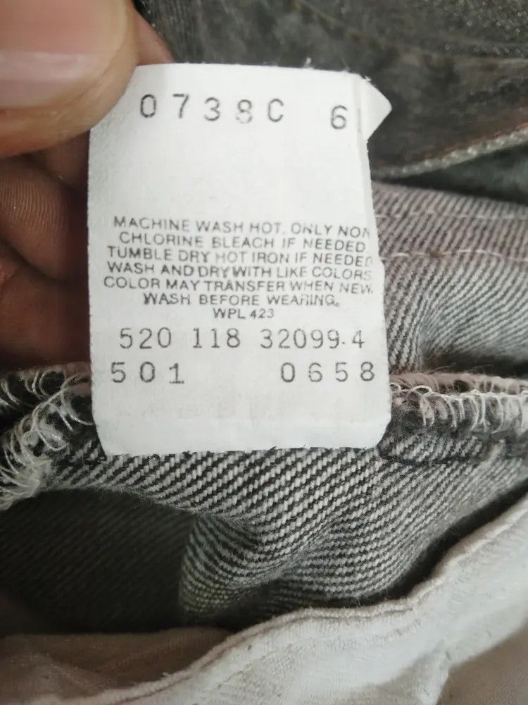 Levi's 80s Vintage Levi's 501 Black Made In USA Jeans 36x36 Size US 36 / EU 52 - 8 Thumbnail