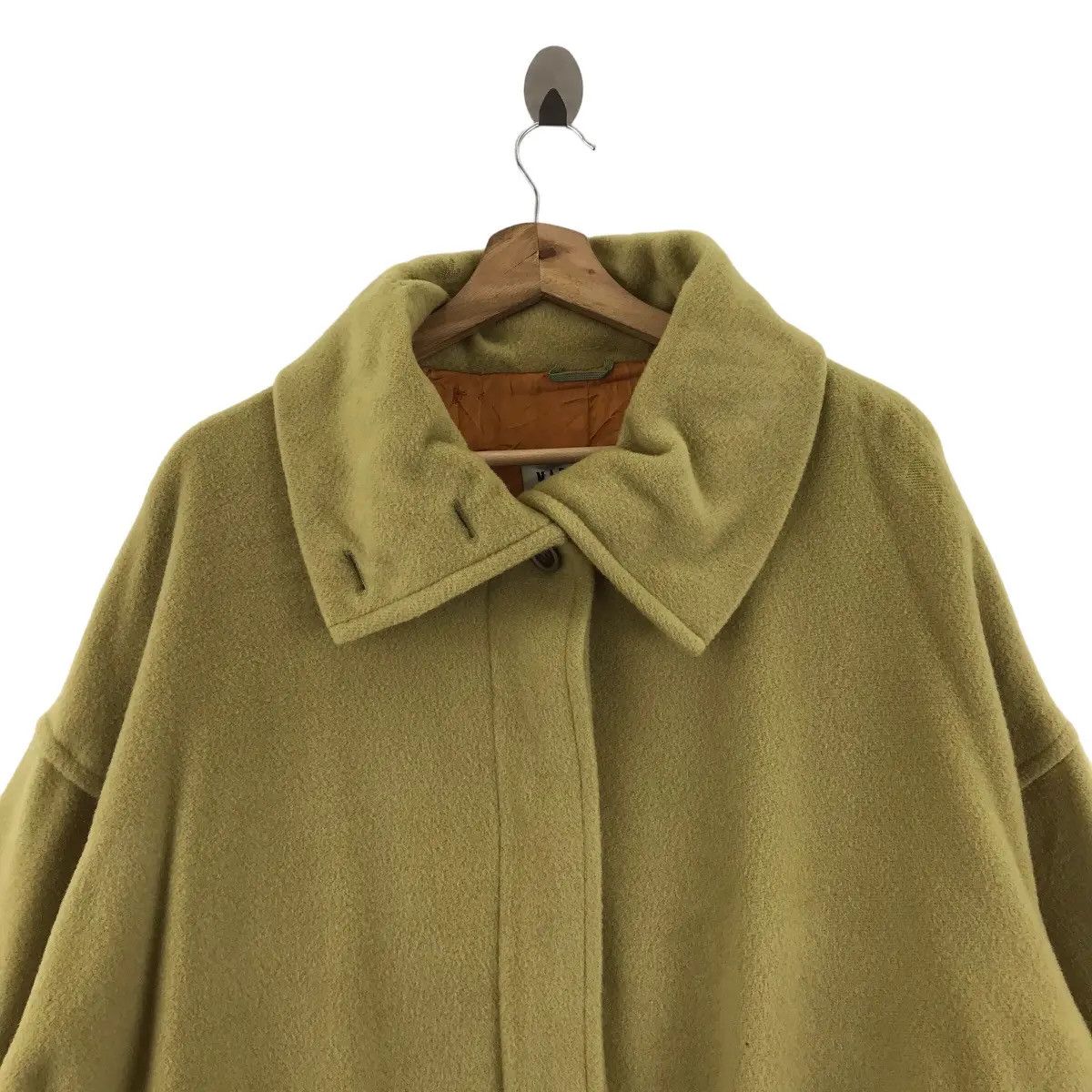 Vintage Vintage MARELLADUE Italian Brand Khaki Wool Oversize Coat Size US XXL / EU 58 / 5 - 2 Thumbnail