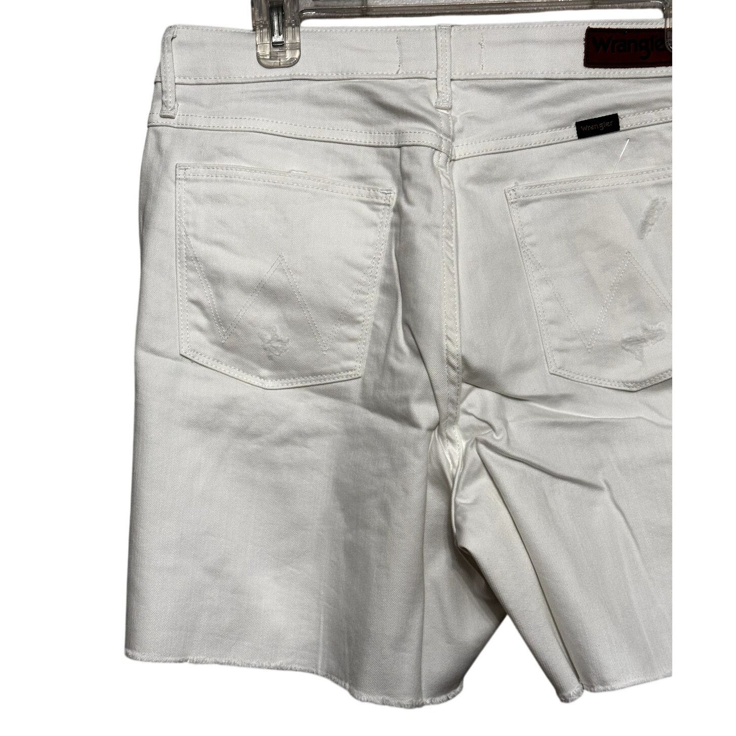 Wrangler Wrangler White 5" Relaxed Fit High Rise Shorts Jorts 14 NWT Size 36" / US 14 / IT 50 - 6 Thumbnail