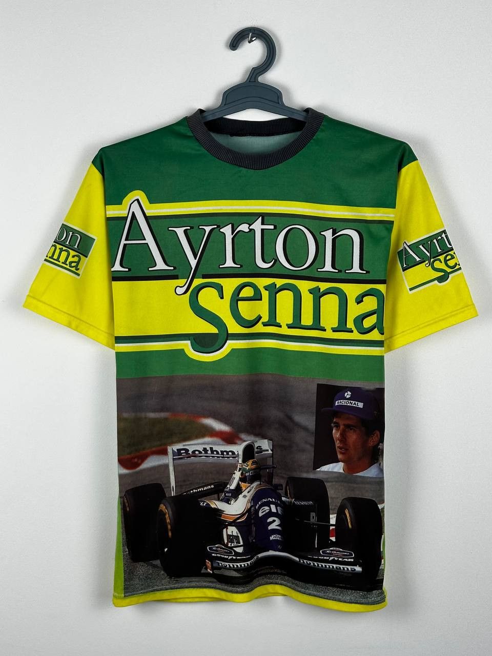 Formula 1 Ayrton Senna 1999 San Marino Grand Prix Vintage Racing Tee Size US M / EU 48-50 / 2 - 1 Thumbnail