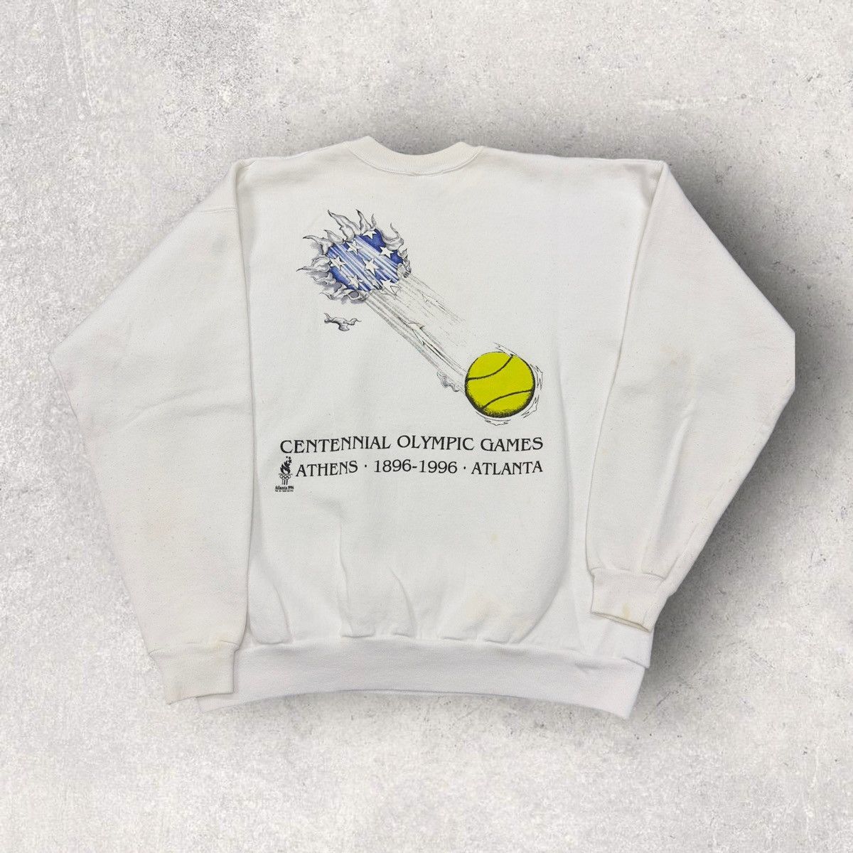 Hanes × USA Olympics × Vintage Vintage Atlanta 1996 Olympics Tennis sweatshirt Size US XL / EU 56 / 4 - 1 Thumbnail