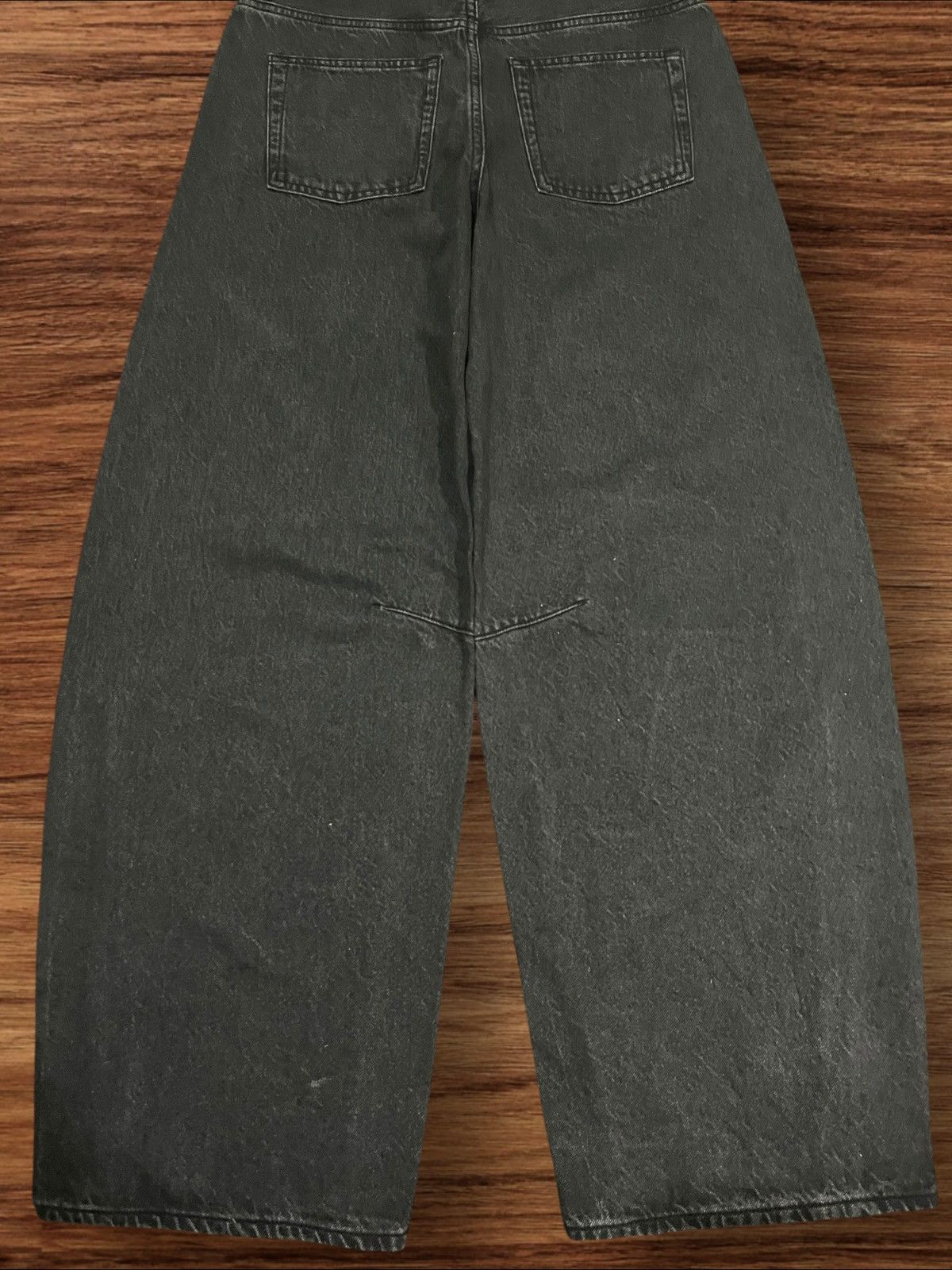 Japanese Brand ⚡️Crazy⚡️Vintage Japanese Brand Trash Black Wash Barrel Jeans Size US 31 - 9 Thumbnail