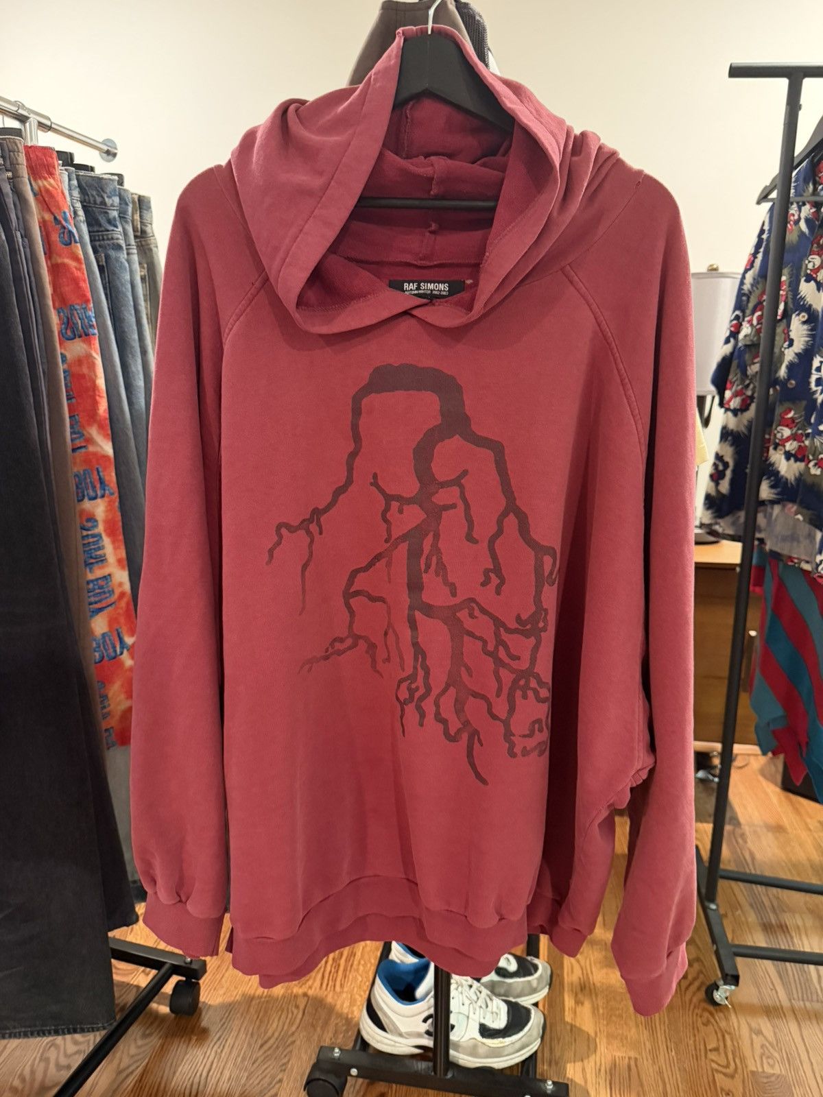 Raf Simons 2002-2003 Virginia Creeper Roots Distressed Hoodie